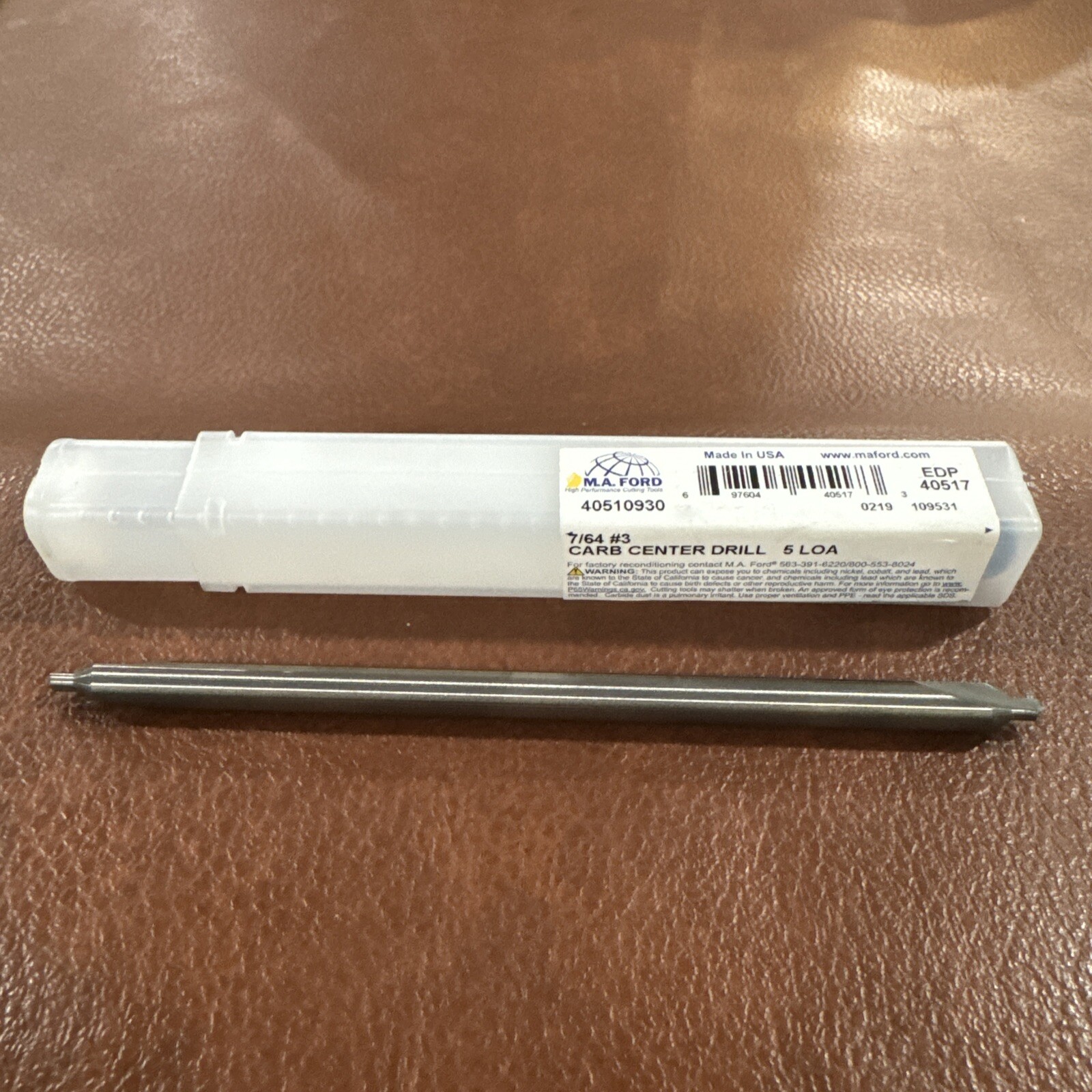 MA Ford HSS Countersink #3 Plain Cut 60° Incl Angle Solid Carbide Combo Drill
