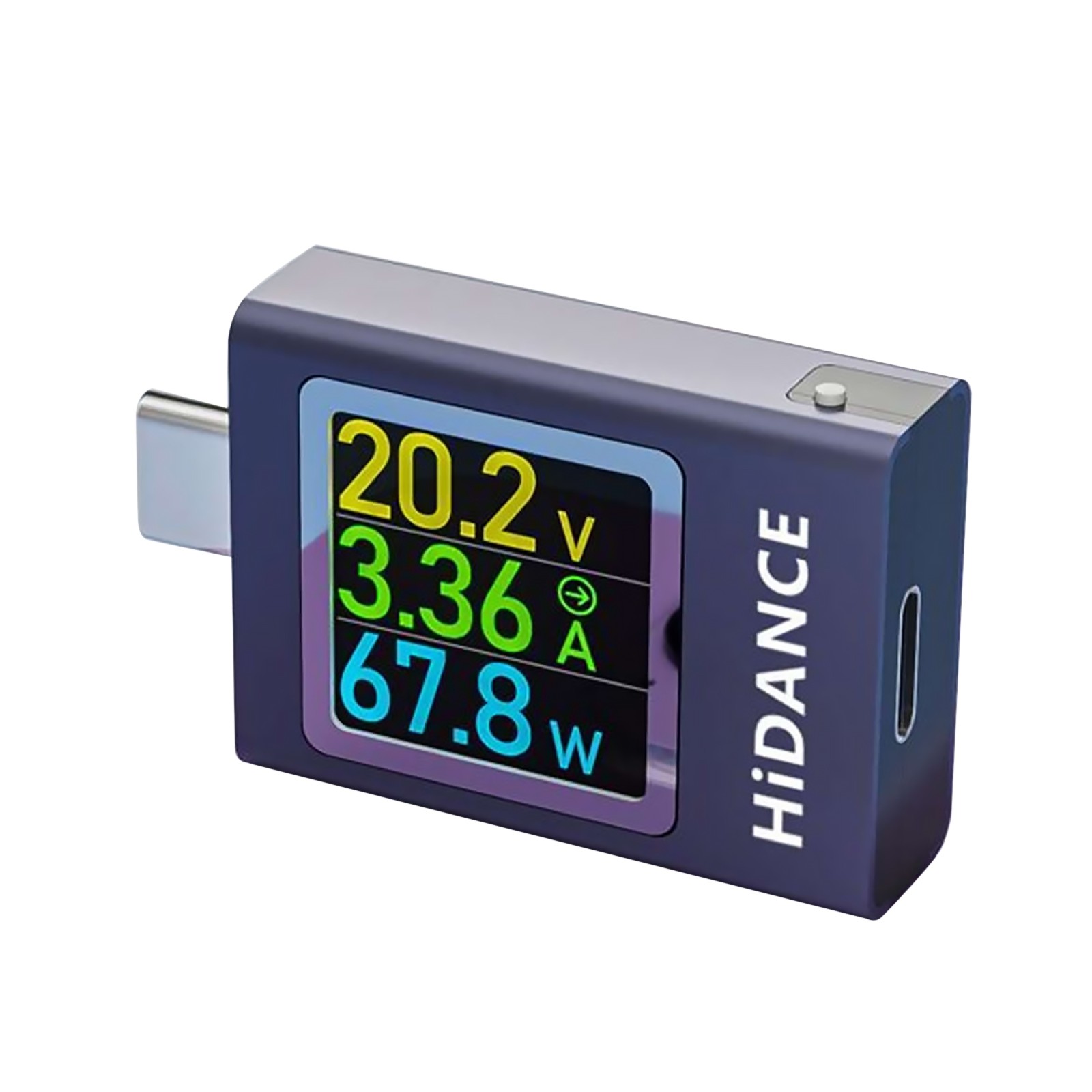 USB C Multimeter with Color Screen 360 Rotation Measure Power Energy Temperature