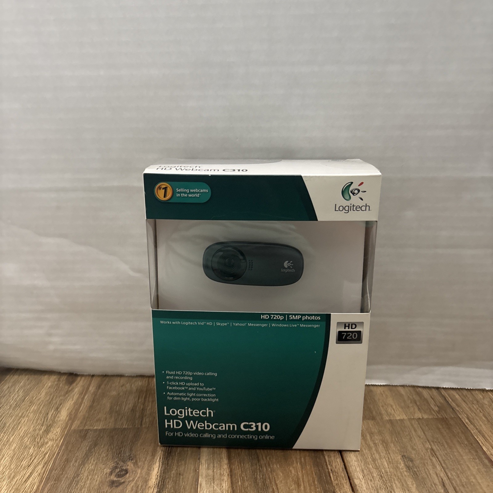 Logitech C310 720P/30FPS HD Webcam - Black SEALED NEW Old Stock Sealed In Box