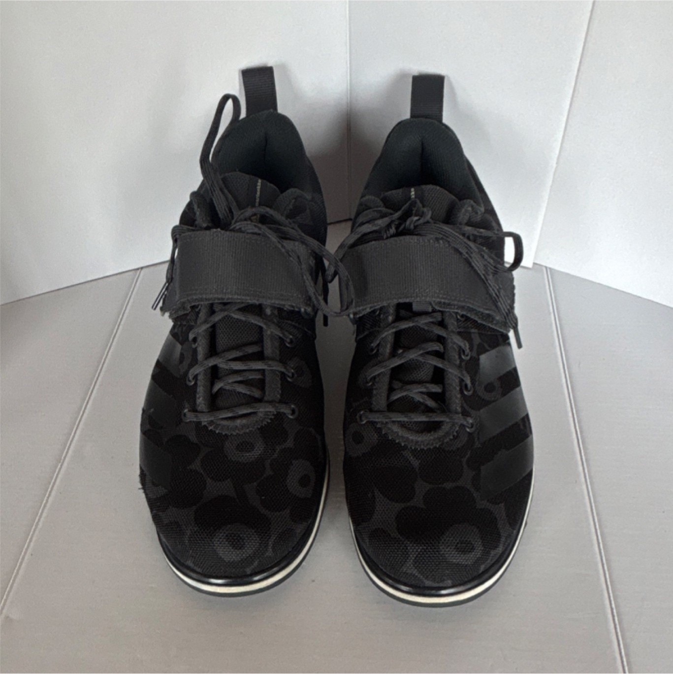 adidas Powerlift Men's Black Mesh Fitness Weightlifting Shoes Size 10.5