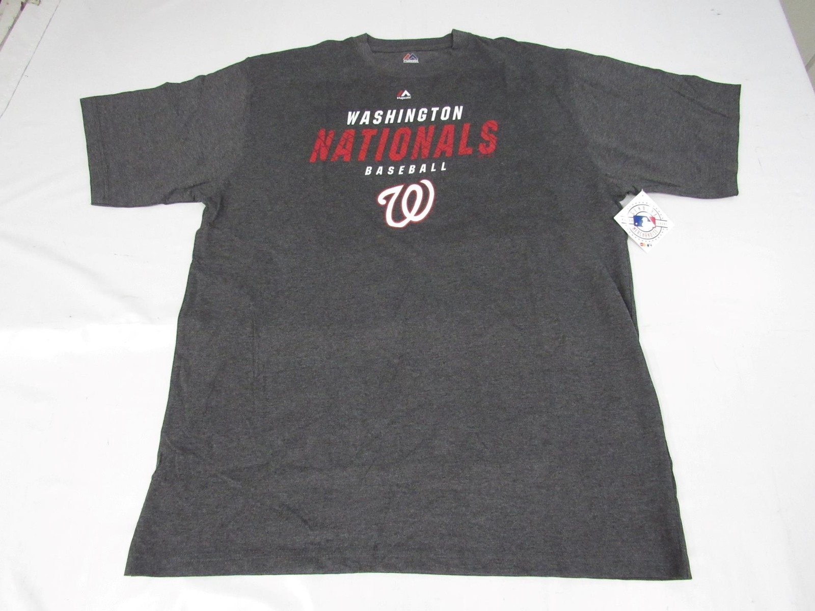 Washington Nationals Mens Big & Tall Sizes XL-2XL-3XL-4XL Majestic Gray Shirt