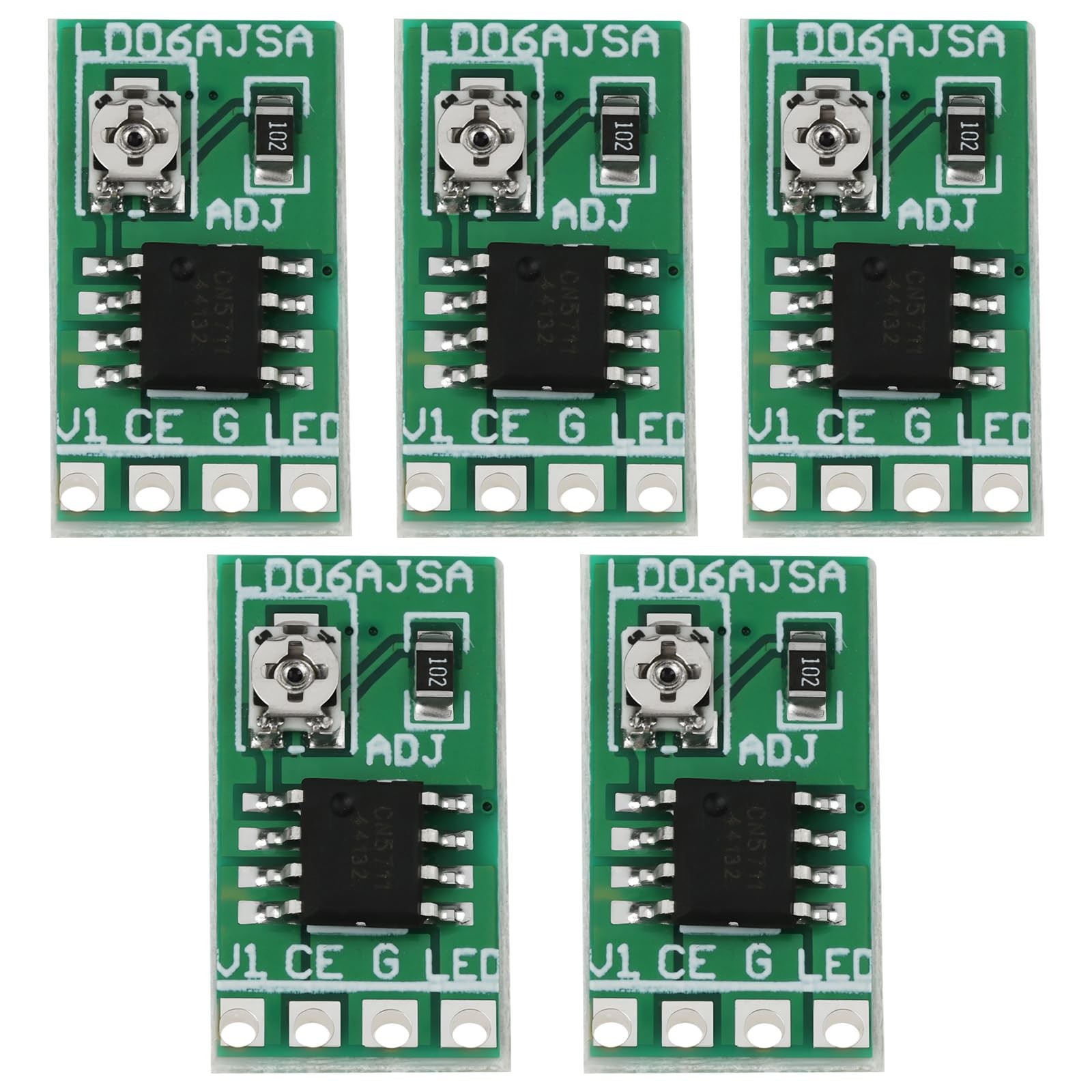 5 PCS DC 3.3/3.7/4.2V PWM Control Board LED Driver Module Hardware