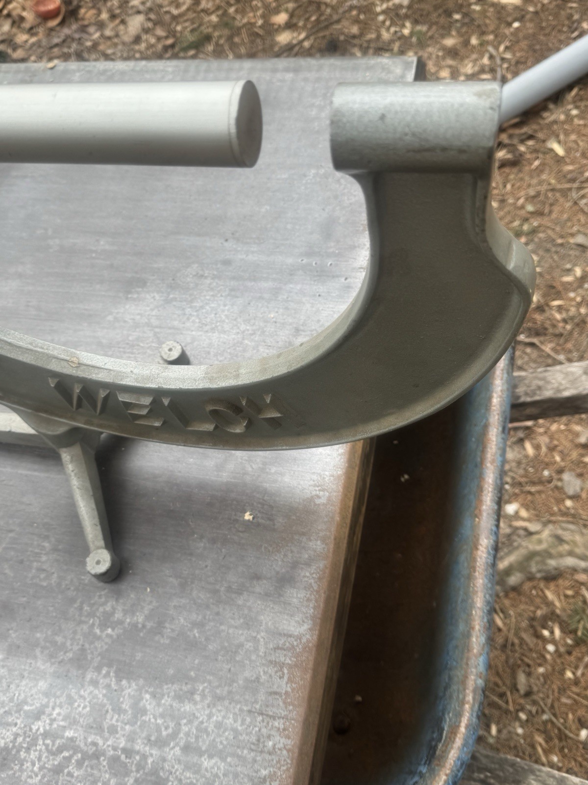 c. 1960s Welch Demonstration Micrometer. 33” Long, 17” Tall. 9” Deep.