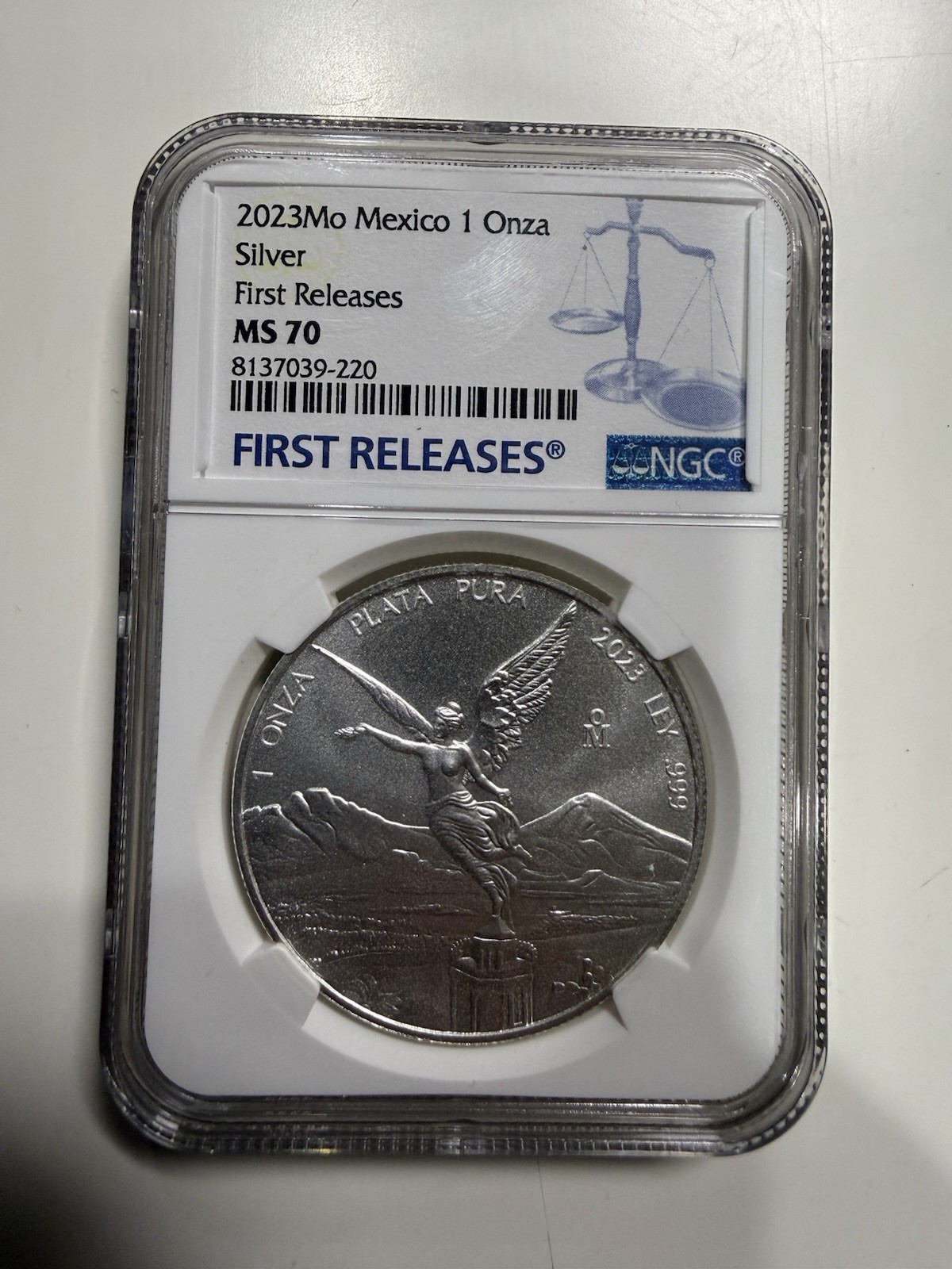 2023 Mexico Libertad - 1 Onza - First Release - NGC Graded MS70 - Silver