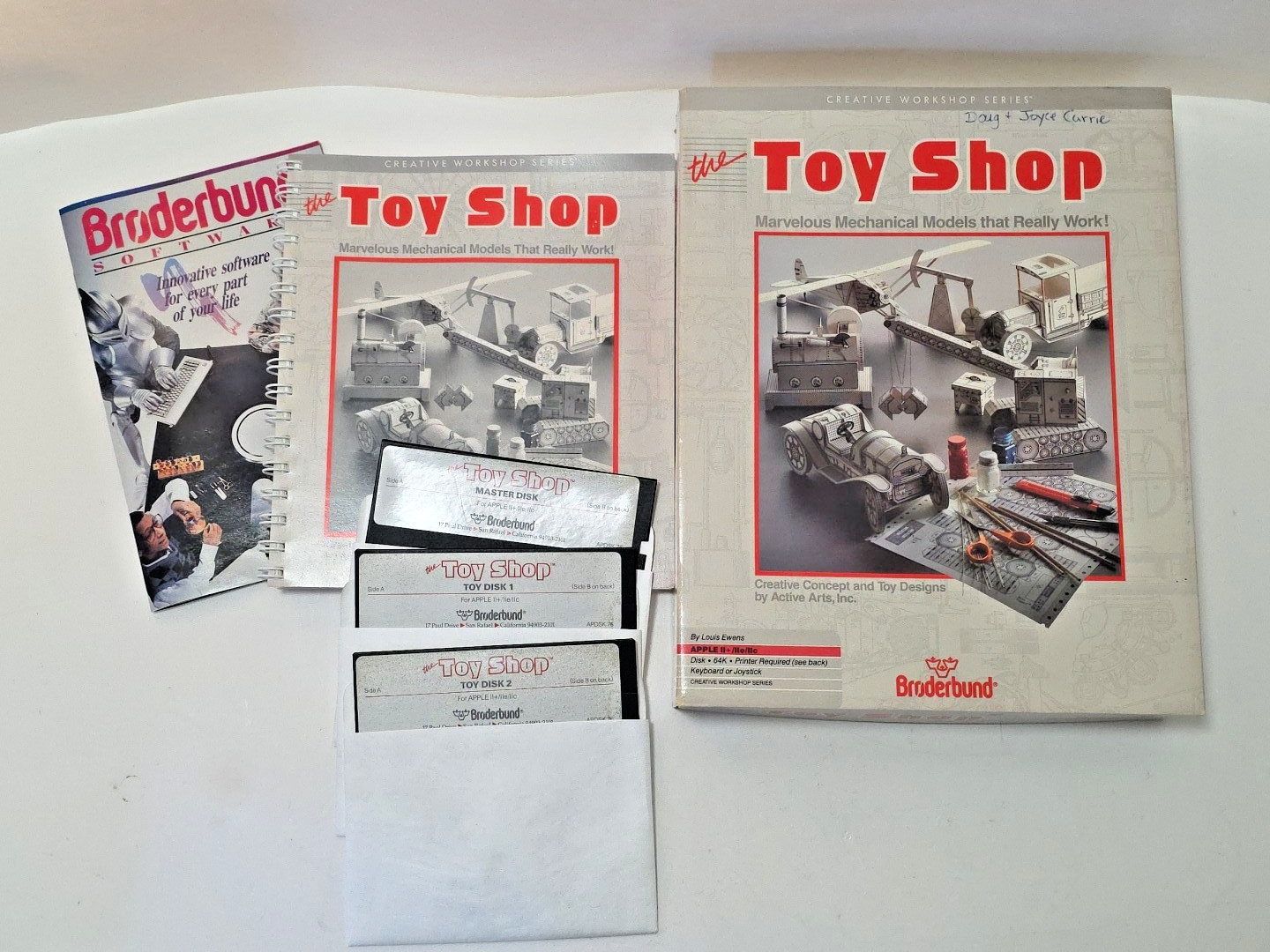 The Toy Shop (Broderbund, 1986) 5.25" Disks Big box Apple IIe/IIc/IIGS TESTED