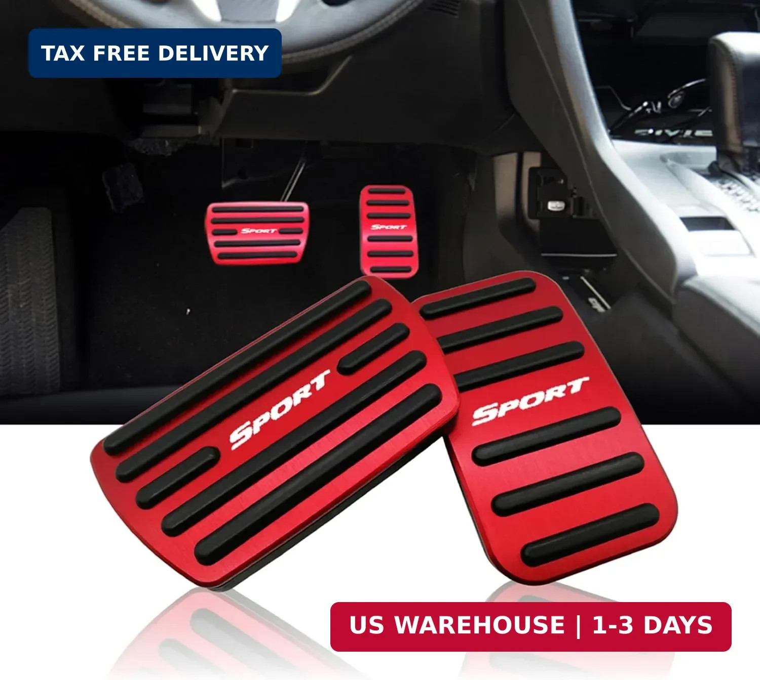 Anti-Slip Performance Foot Pedal Pads Compatible with Honda 10/11th gen Civic,Au