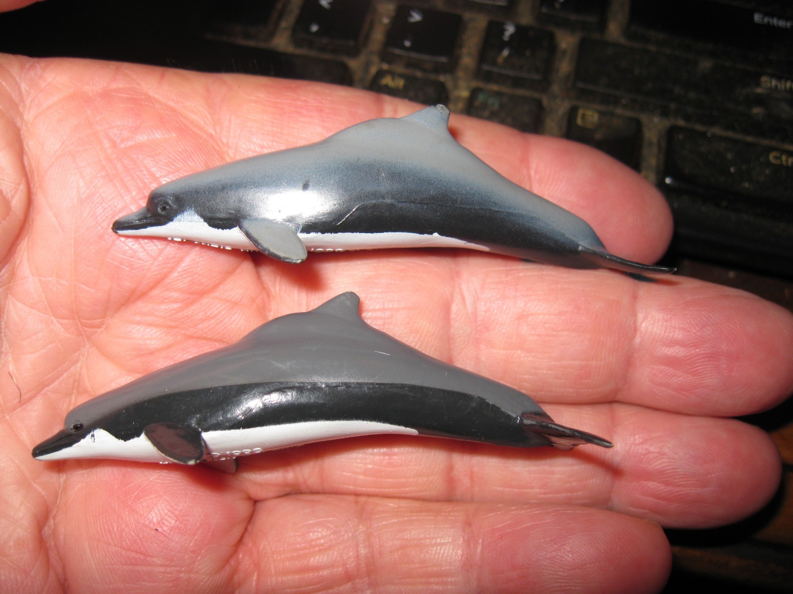 1996 PLAY VISIONS 9 miniature plastic DOLPHINS animals Complete Set + variant