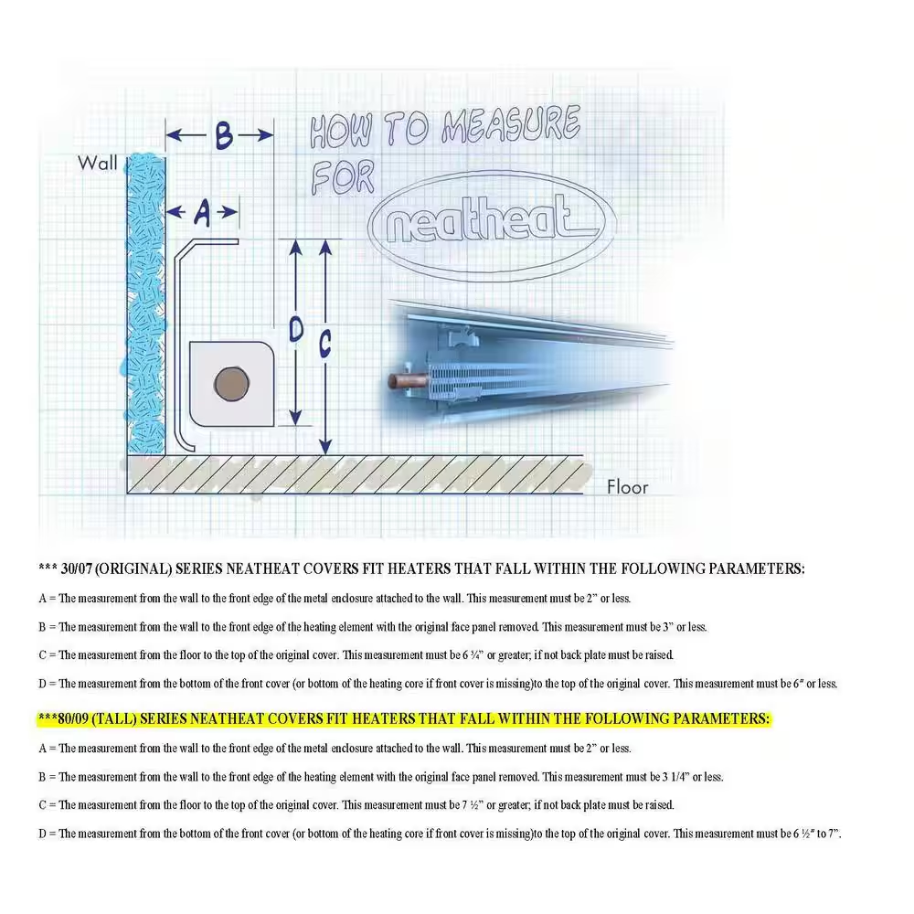 Tall Splice Plate Hot Water Hydronic Baseboard Covers