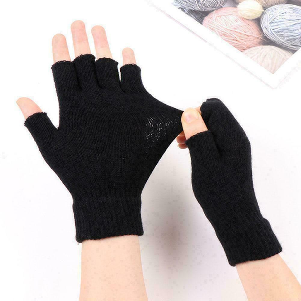 Half-finger Gloves Woolen Outdoor Cycling Students Warm Keep Hot Q8 M6A4 X5K7