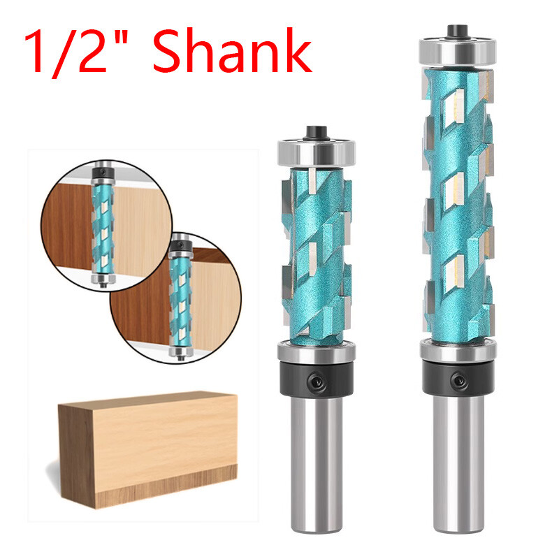 Double Router Bit Wood Trimming 1/2" Shank Bearing Spiral Trimmer Flush Trim Bit