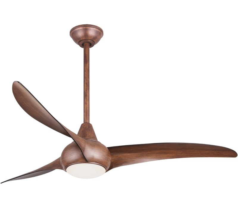 Minka-Aire Light Wave 52" Ceiling Fan with LED Light and Remote, Distressed Koa