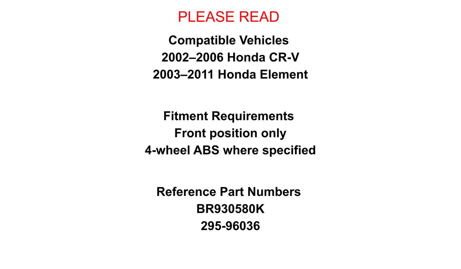 Front Wheel Bearing and Hub Assembly for Honda CR-V 2002-2006 Element 2003-2011
