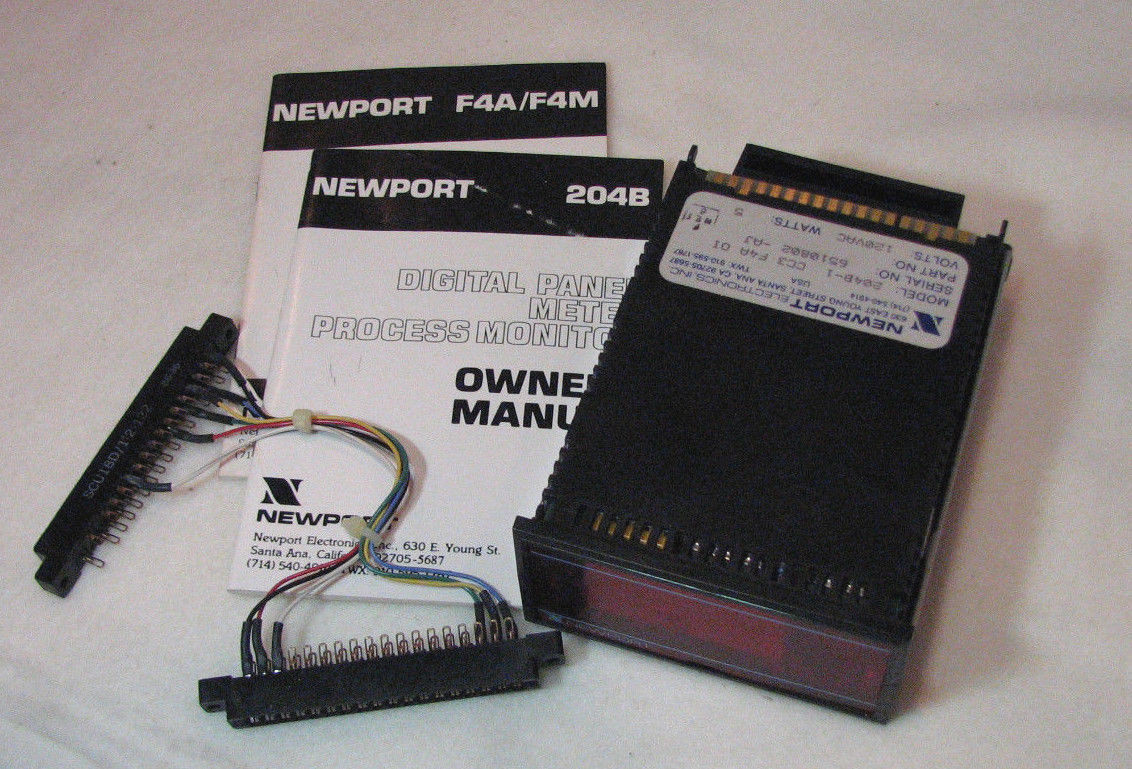 NEWPORT ELECTRONICS DIGITAL PANEL METER PROCESS MONITOR 204B-1  CC3   F4A OI