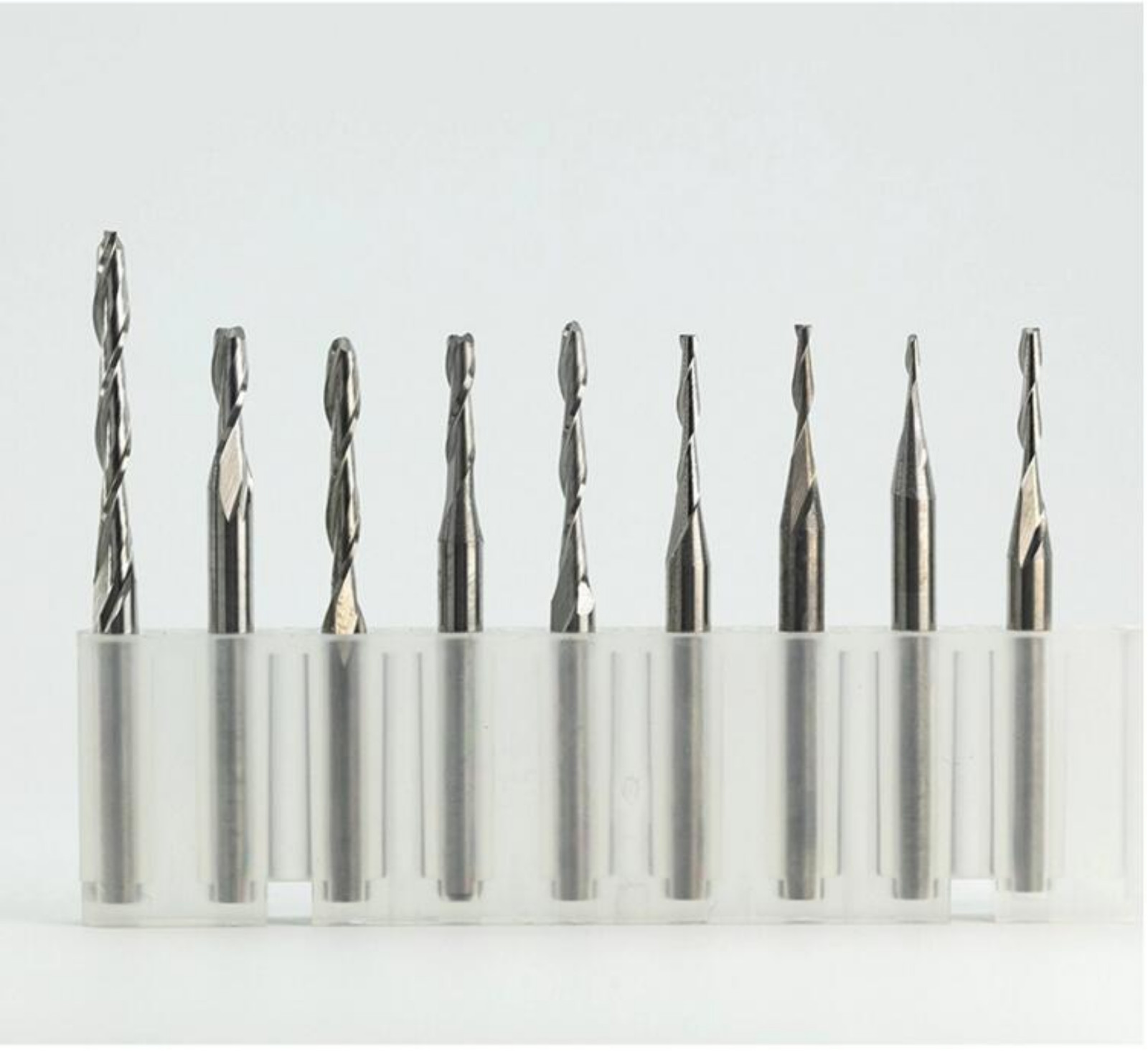.03/.039/.059/.078/.098/.125 Inch CARBIDE END MILL 2 FLUTE 1/8" Shank, Cut L Opt