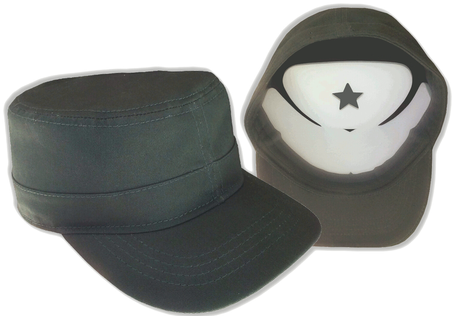 Shapers Image 2 Count Military Hat Half Shaper | Army Cap Crown Liner Inserts