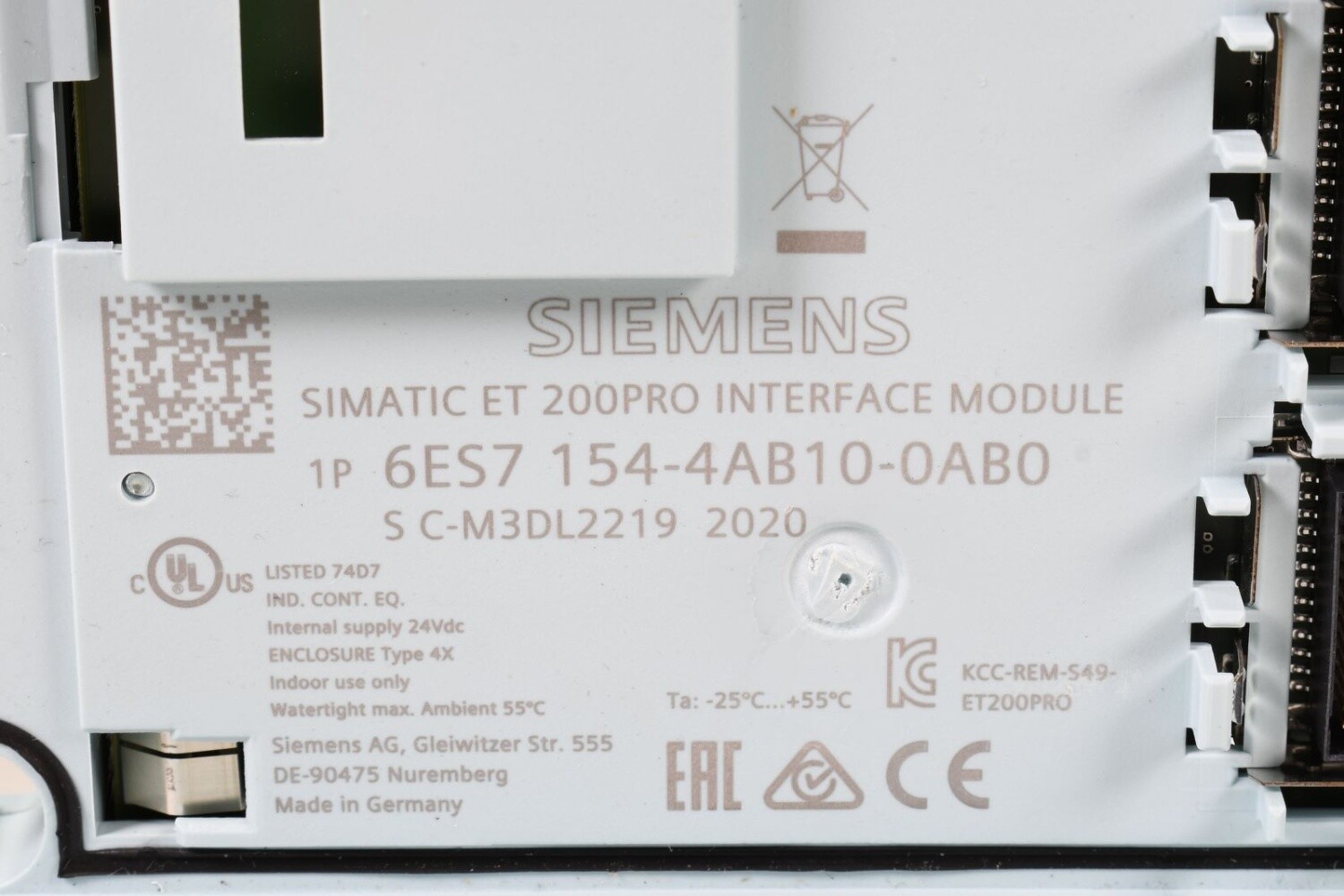 SIEMENS 6ES7154-4AB10-0AB0, IM 154-4 PN HF, Interface module, E03
