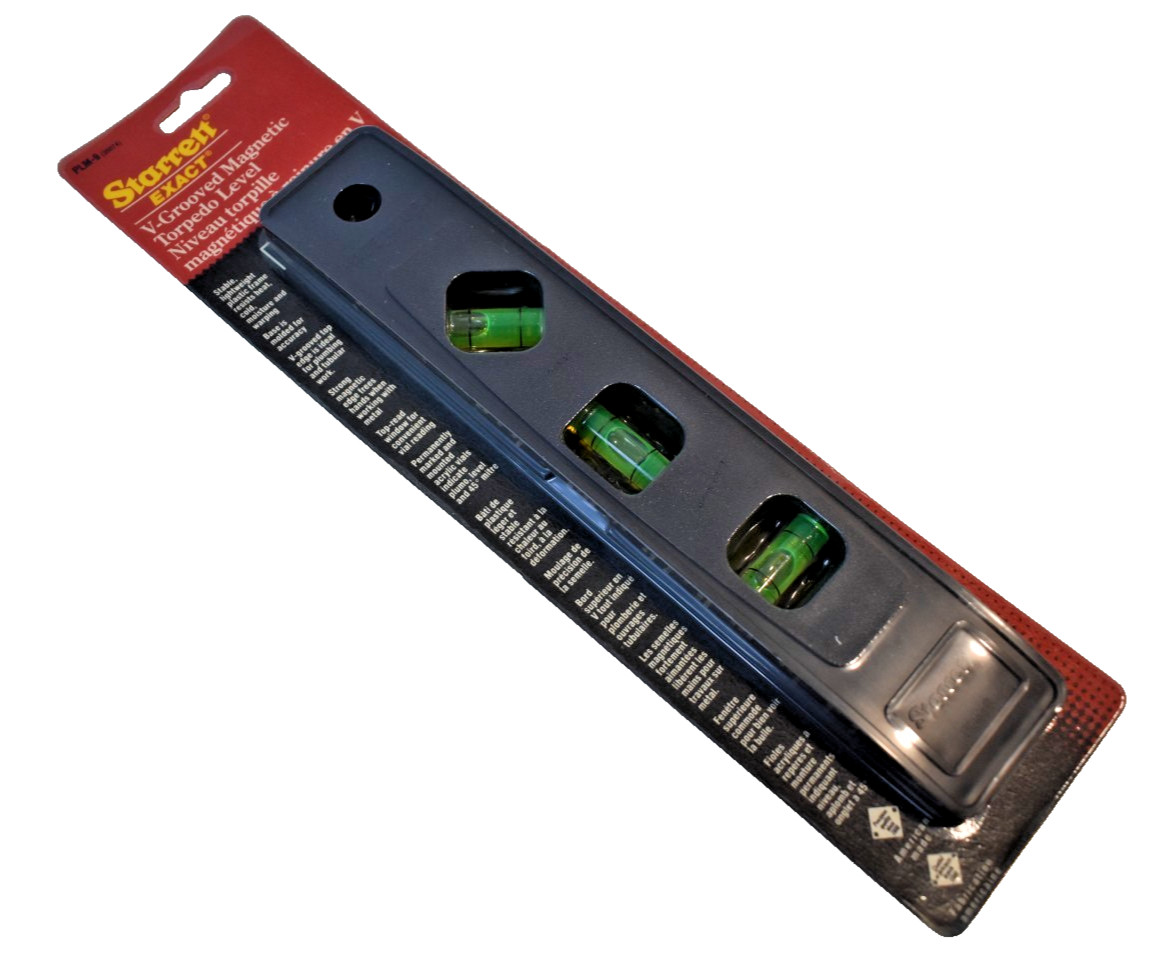 Starrett Tools PLM-9 V-Grooved Magnetic Torpedo Level USA New Old Stock