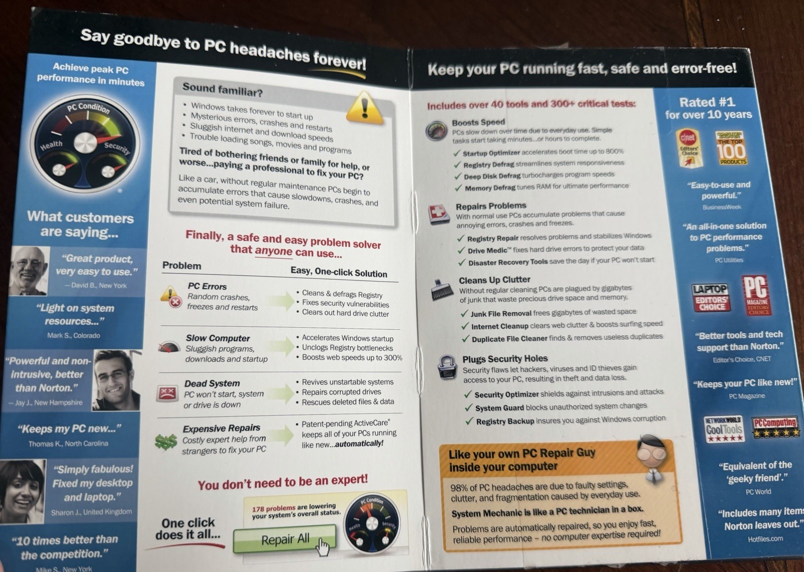 Iolo System Mechanic Antivirus Software CD PC Tune Up Kit 2009