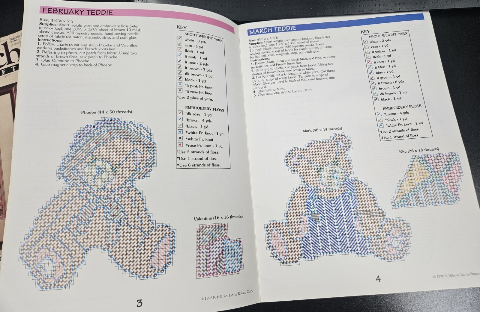 Cherished Teddies Plastic Canvas Months