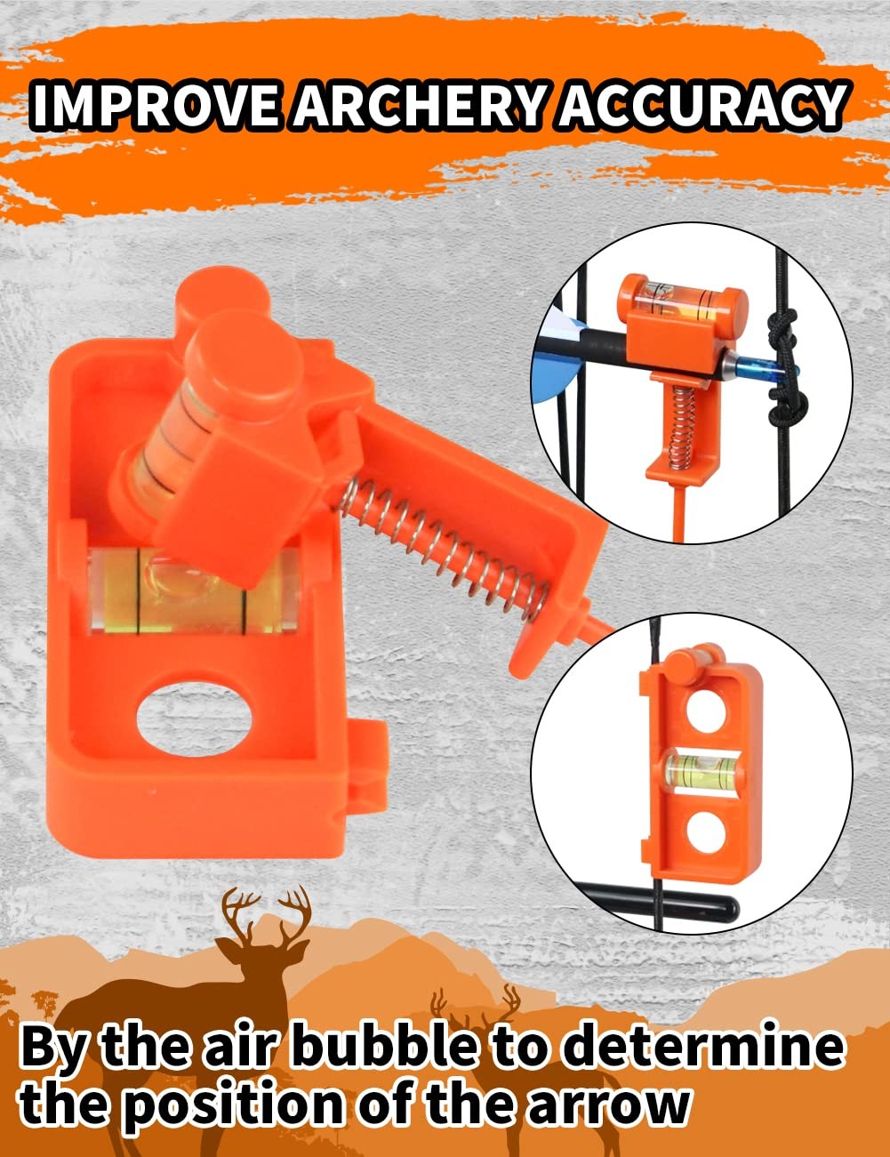 THREE ARCHERS Archery Bow Tuning and Mounting String Level Combo Kit Orange