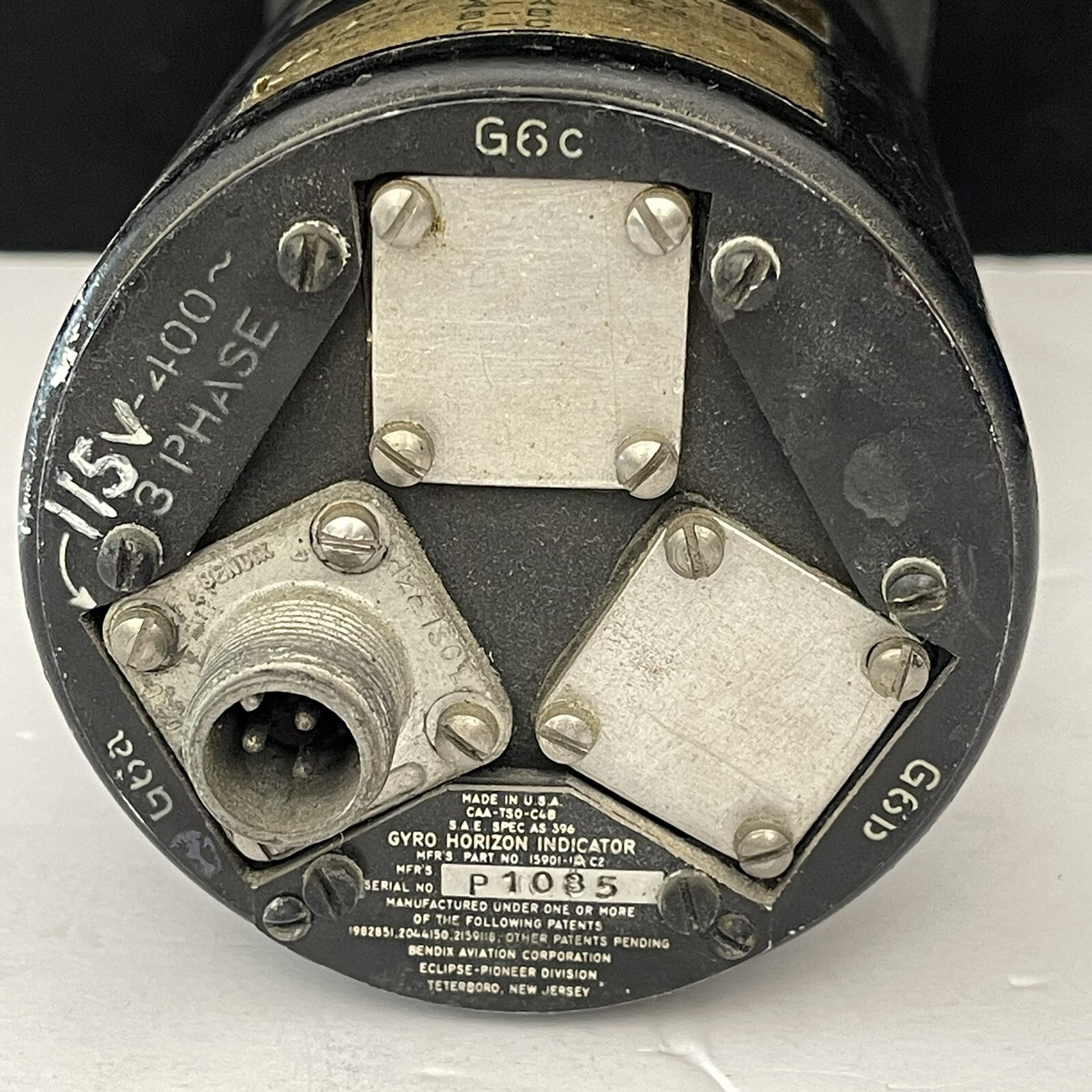 Bendix Aviation Gryro Horizon Indicator Made in USA 15901