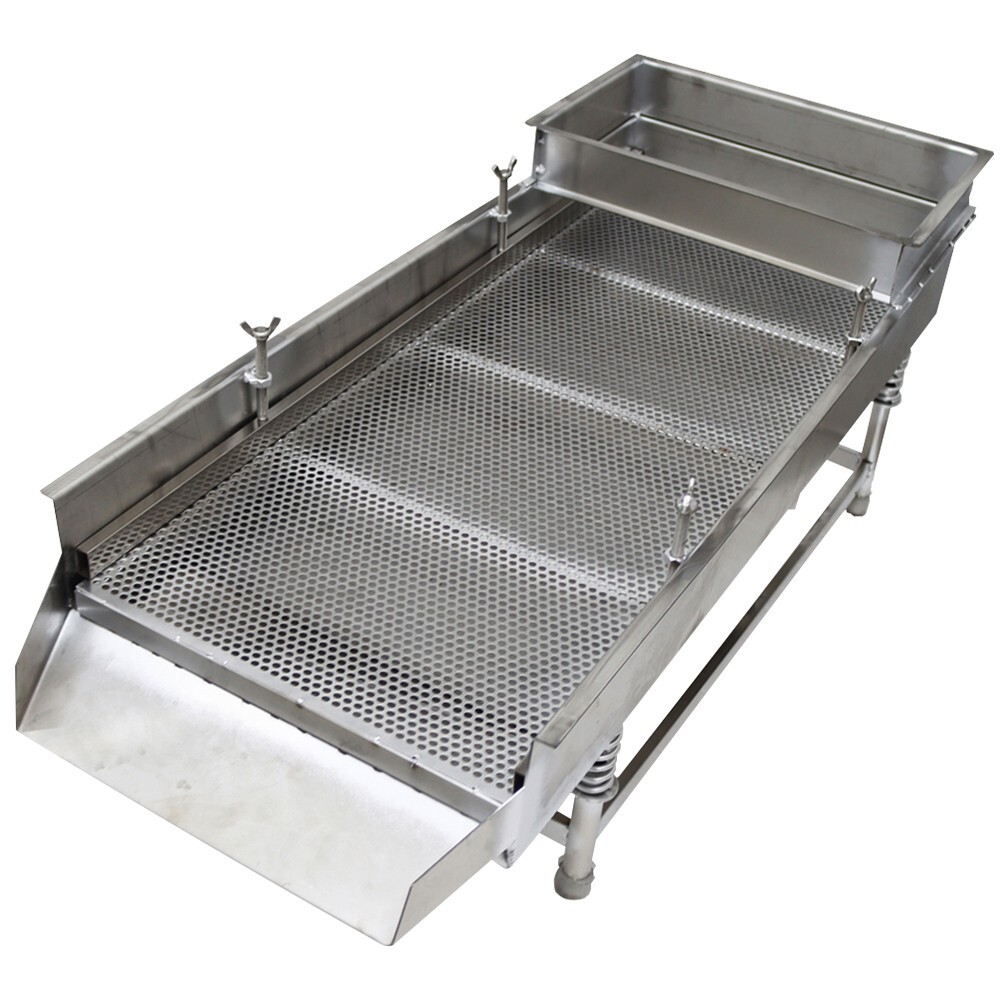 Single Layer 4mm Stainless Steel Linear Vibrating Screen 110V Screen Shaker