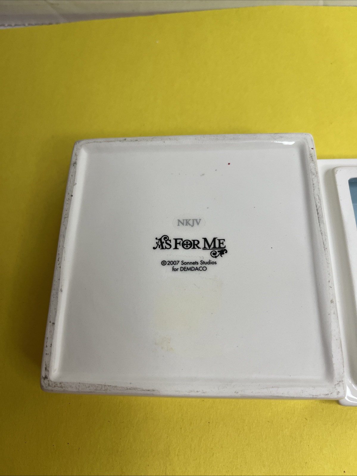 2007 Sonnets Studios Trinket Box FAITH AS FOR ME