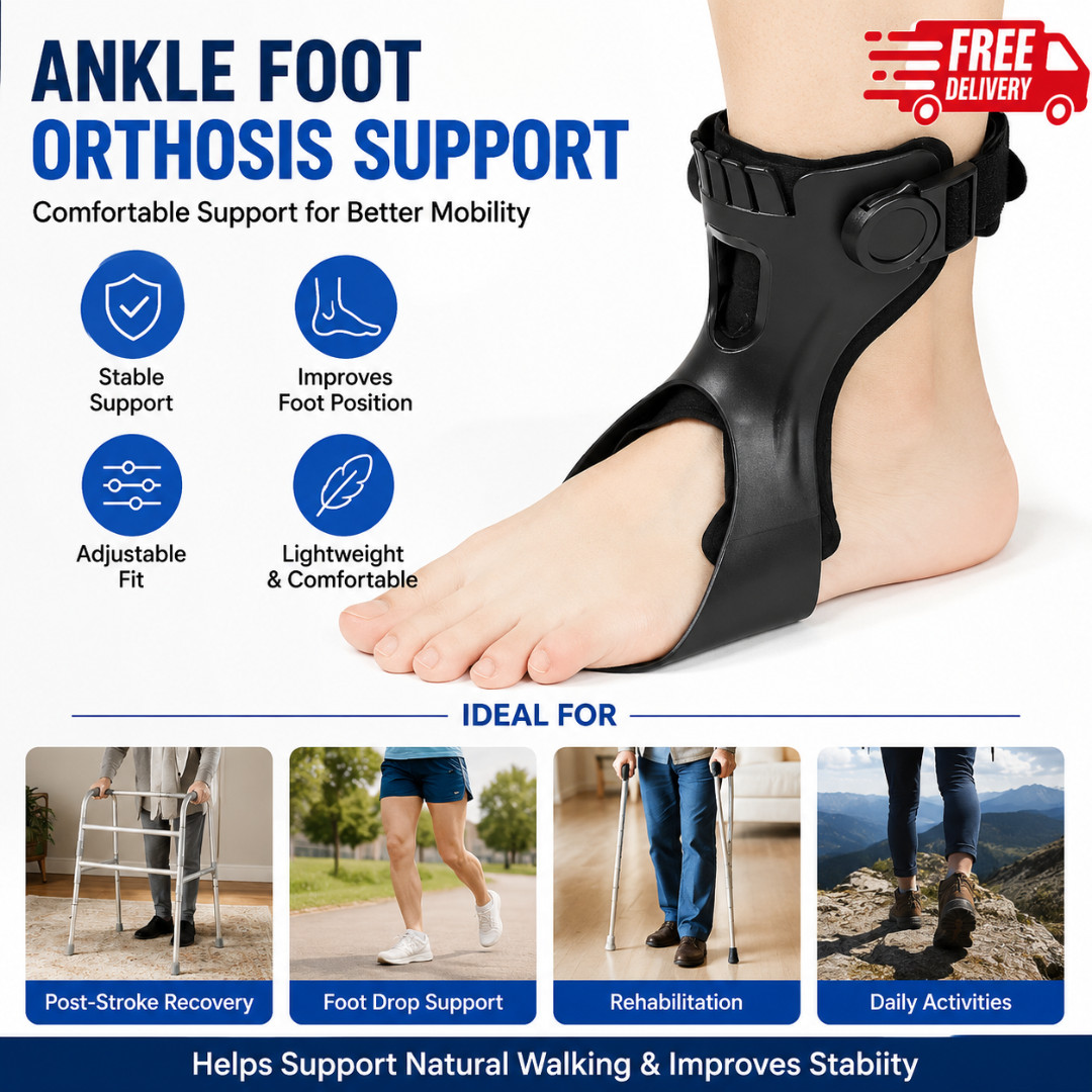 Drop Foot Brace AFO Leaf Spring Splint Ankle Foot Orthosis Support For Stroke