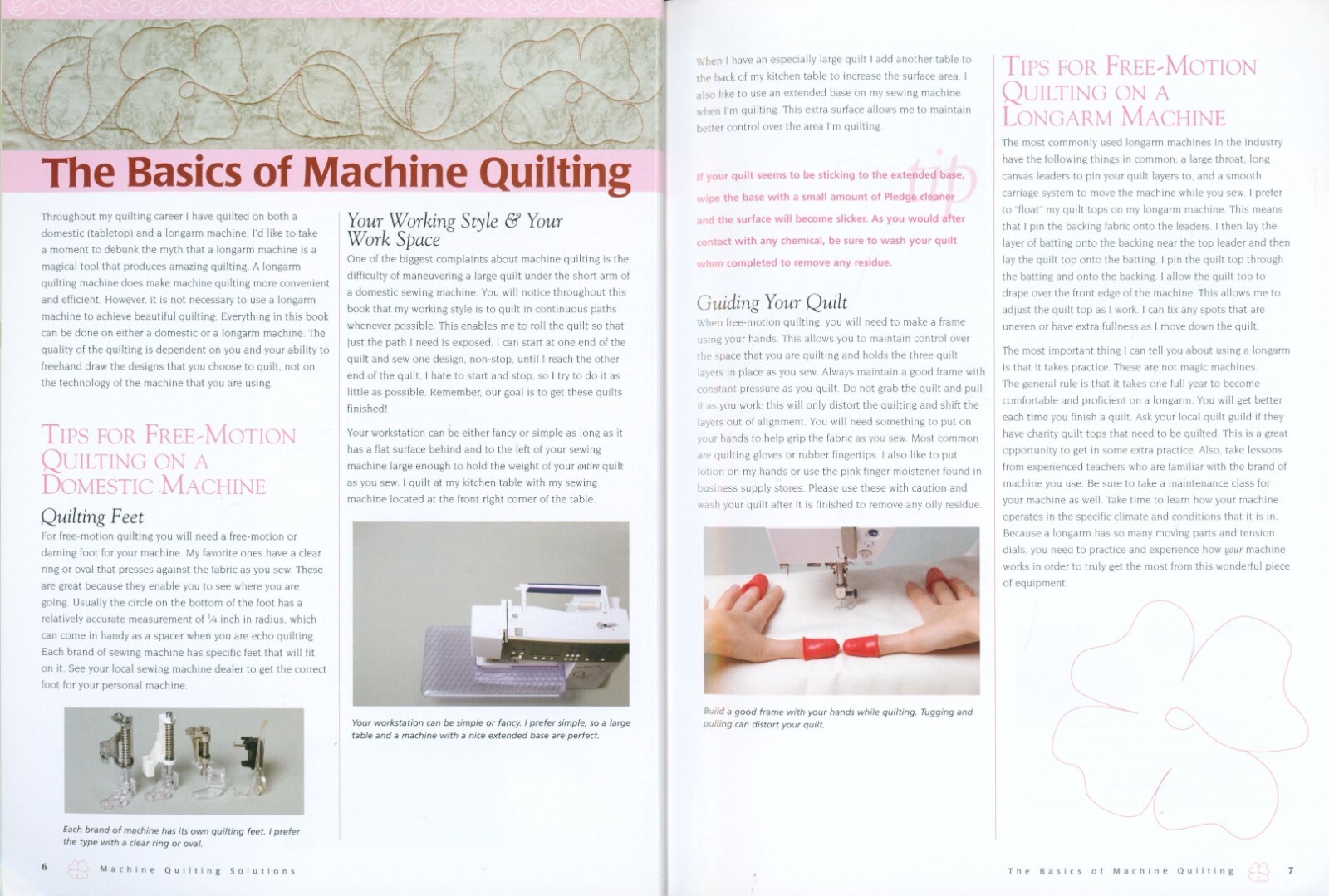 Machine Quilting Solutions 2007 Maraccini Basics Fast Simple Borders Trapunto
