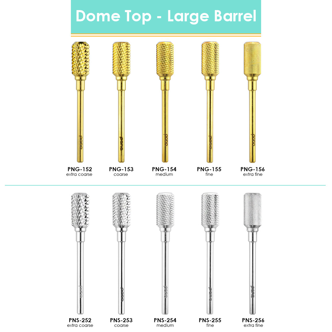 USA #1 PANA Brand Dome Top Large Barrel Nail Carbide Bit - Shank 3/32"