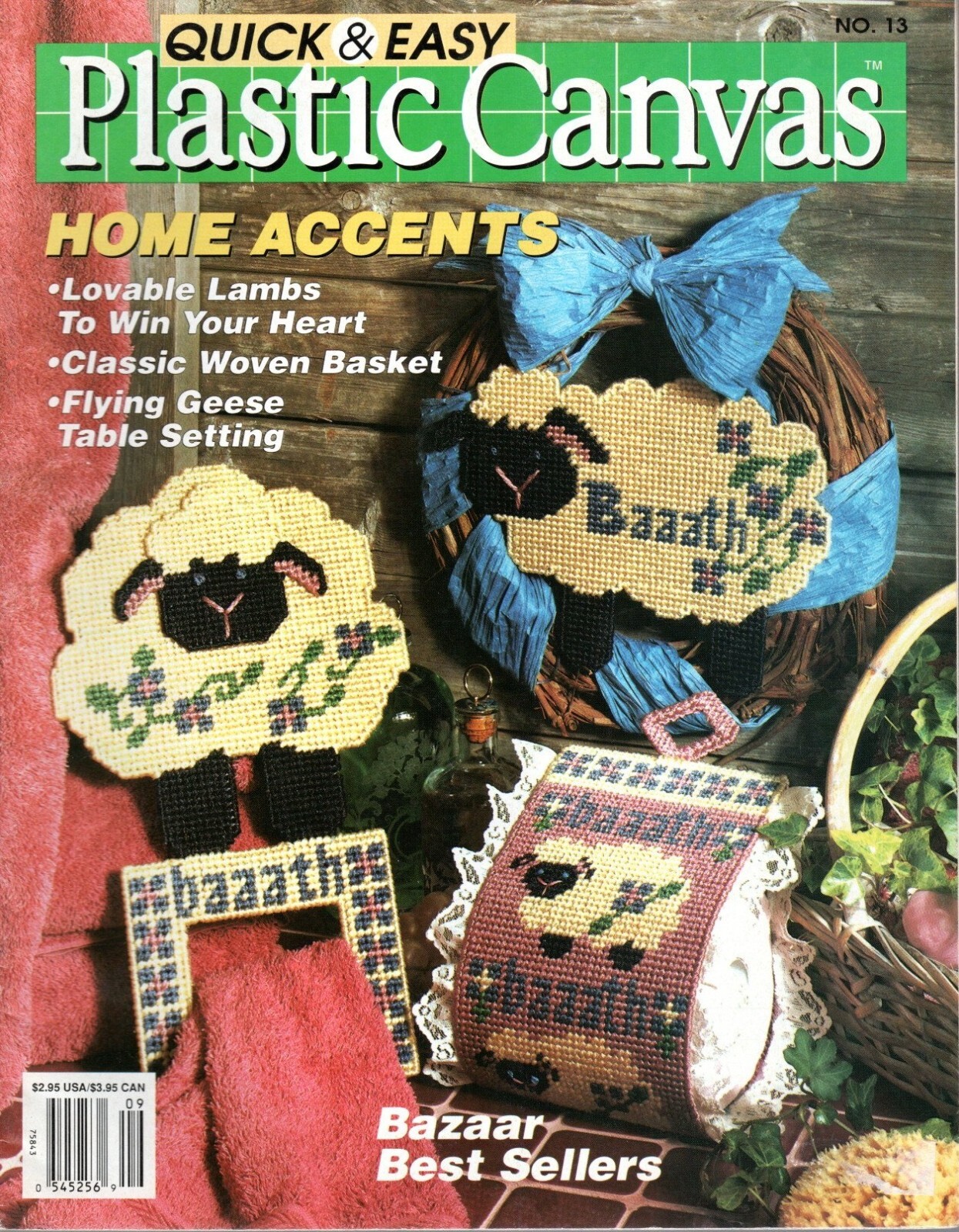 QUICK & EASY PLASTIC CANVAS MAGAZINE NO. 13 Back Issue Magazine '91 Great Price!