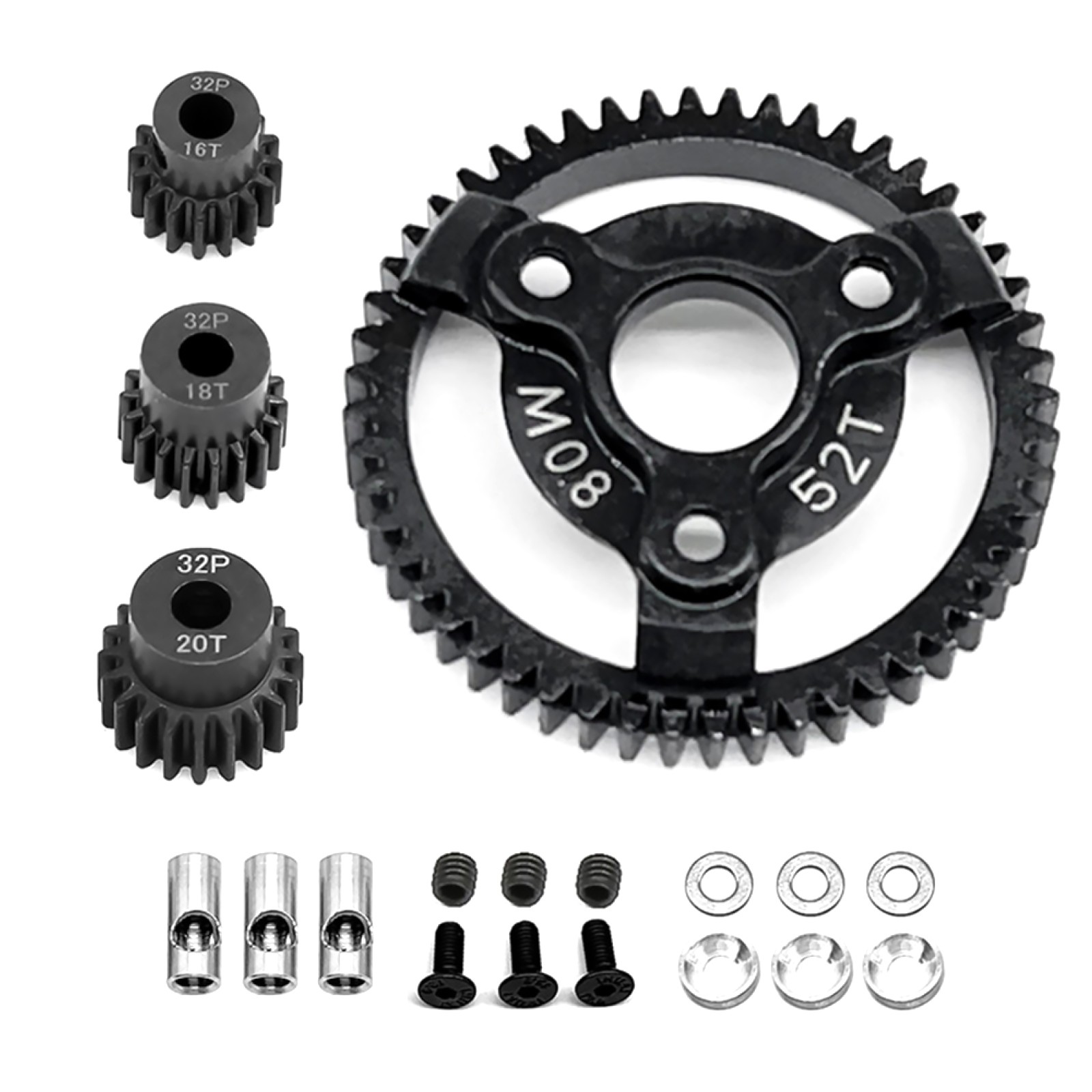 0.8M 32P Spur Gear 52T 16T 18T 20T For Traxxas Slash 2WD VXL XL-5 Bandit E