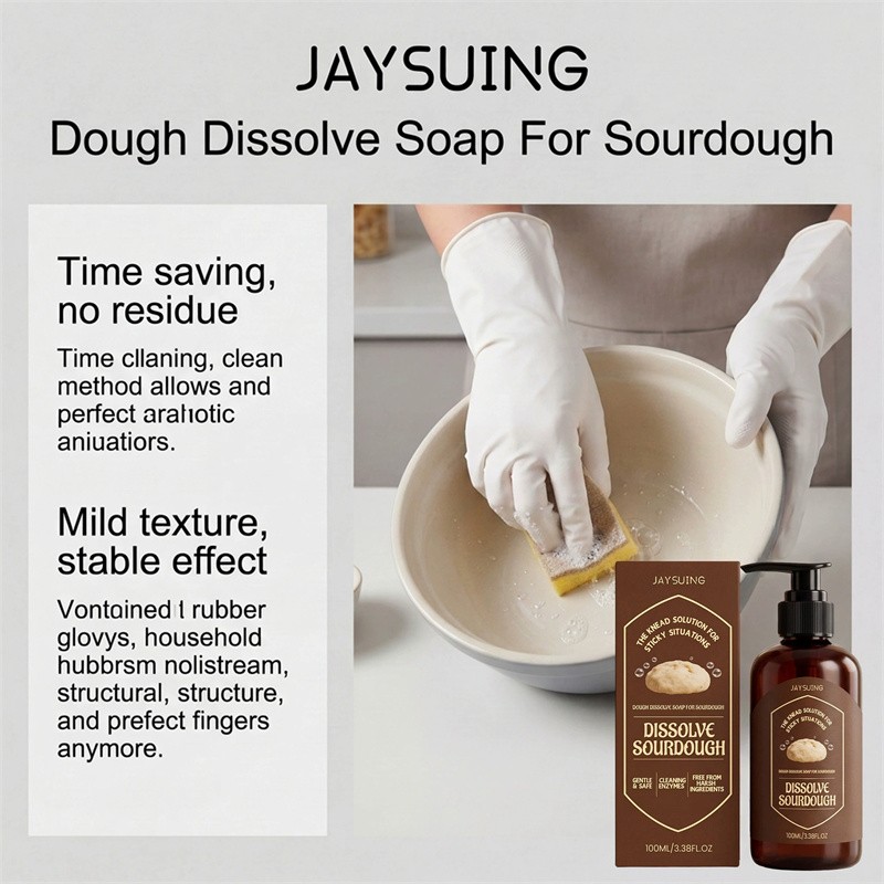 Dough Cleaner Soap for Sourdough, Enzyme Powered Dissolve Cleaning for Kitchen