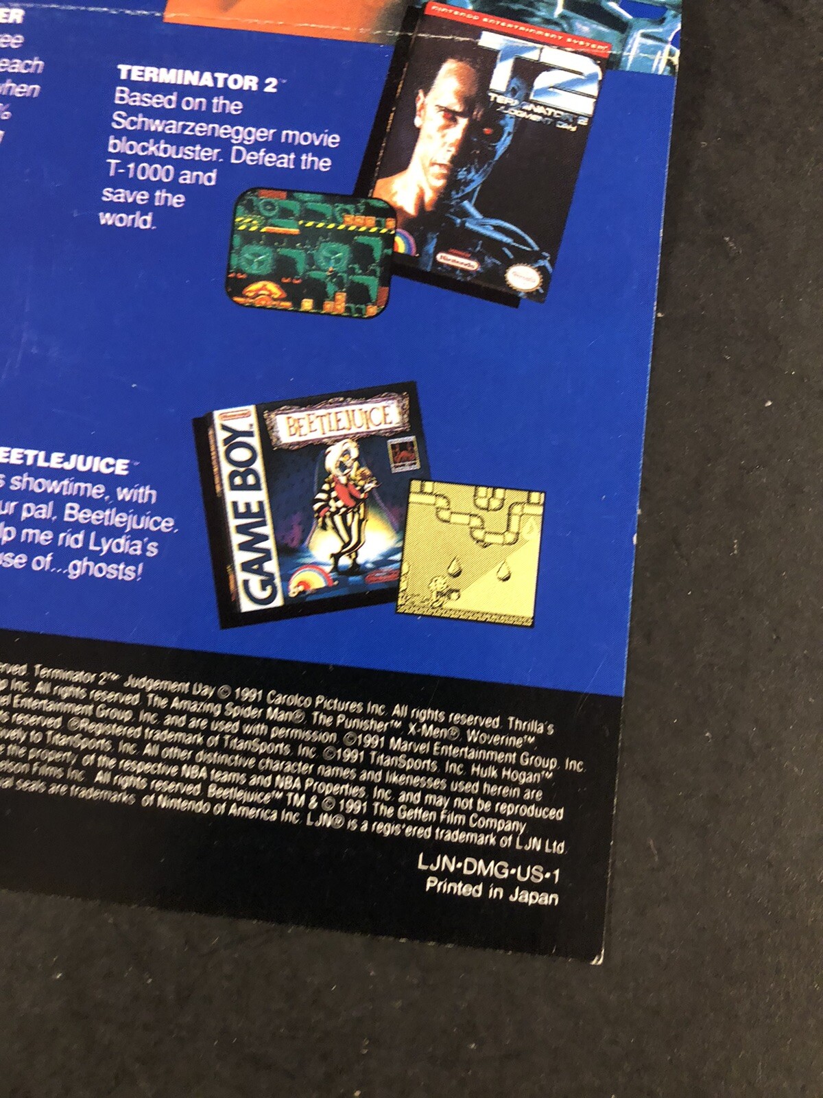 Nintendo gameboy LJN Poster insert Ljn-dmg-us-1