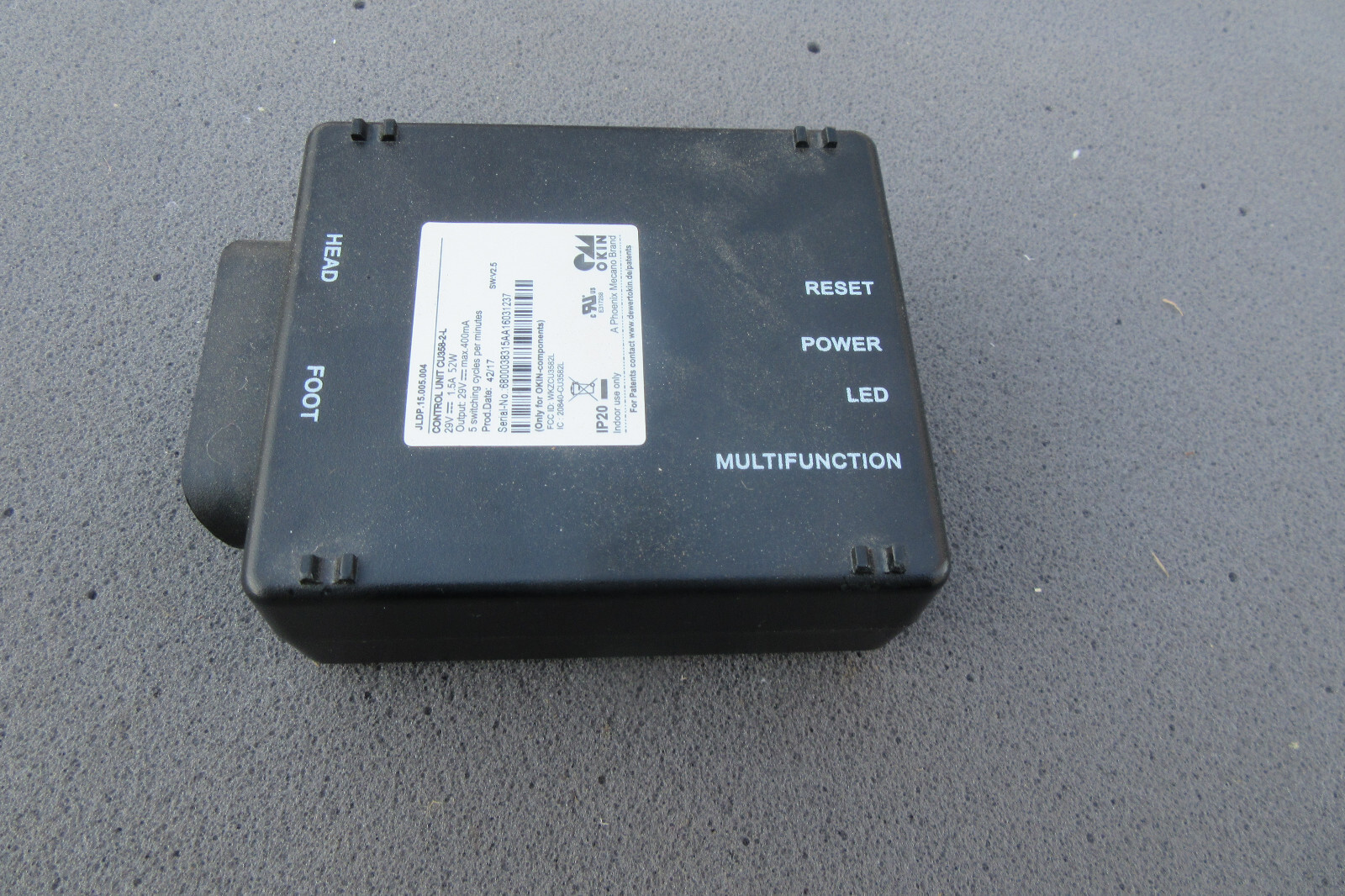 Okin Control Box Unit CU358-2-L SEALY SERTA TEMPURPEDIC