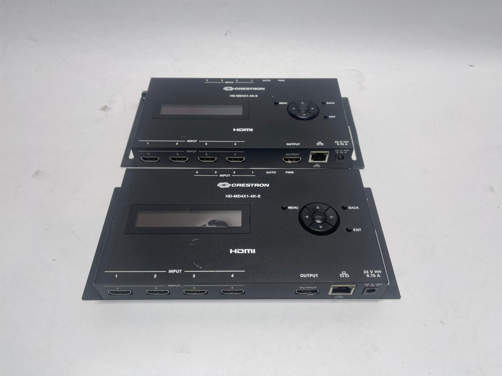 Lot of 2 Crestron HD-MD4X1-4K-E 4x1 4K HDMI Switcher Module only