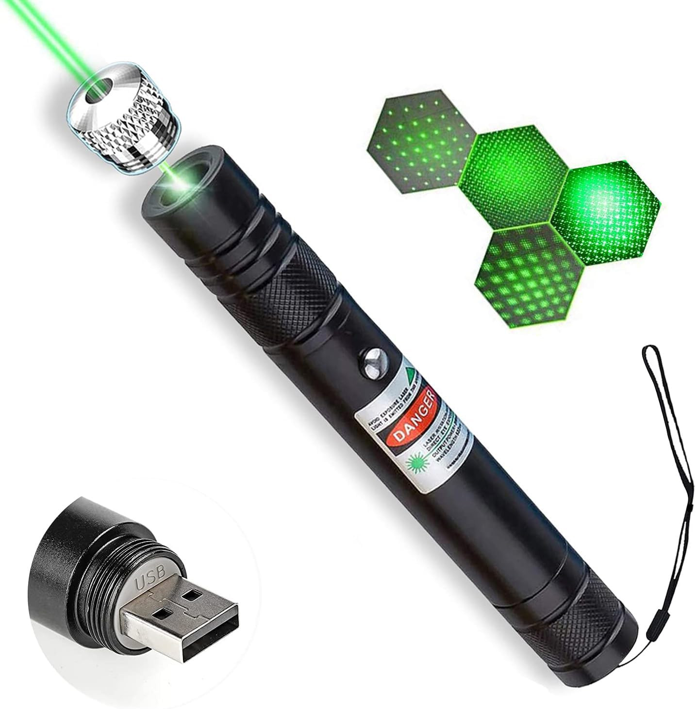 Cyahvtl Laser Pointer, Tactical Flashlights 2000 Metres Green Long Range High Po