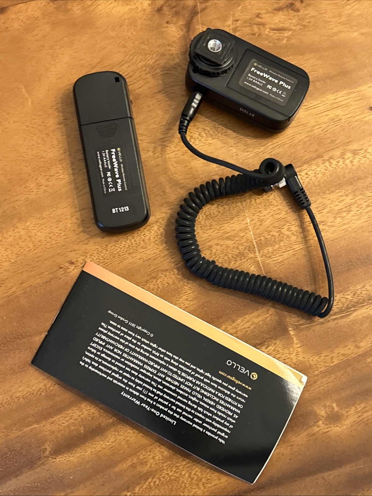Vello FreeWave Plus Wireless Remote Control Set Receiver Transmitter Cable