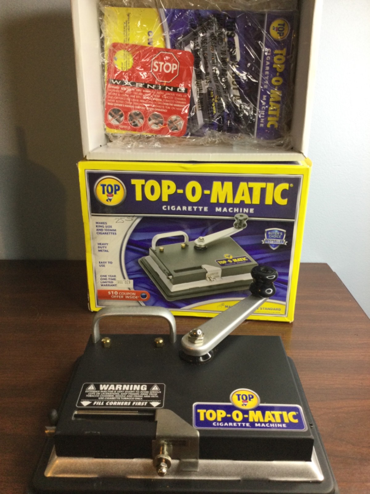 New Top-O-Matic Cigarette Rolling Machine - King Size and 100MM heavy duty metal
