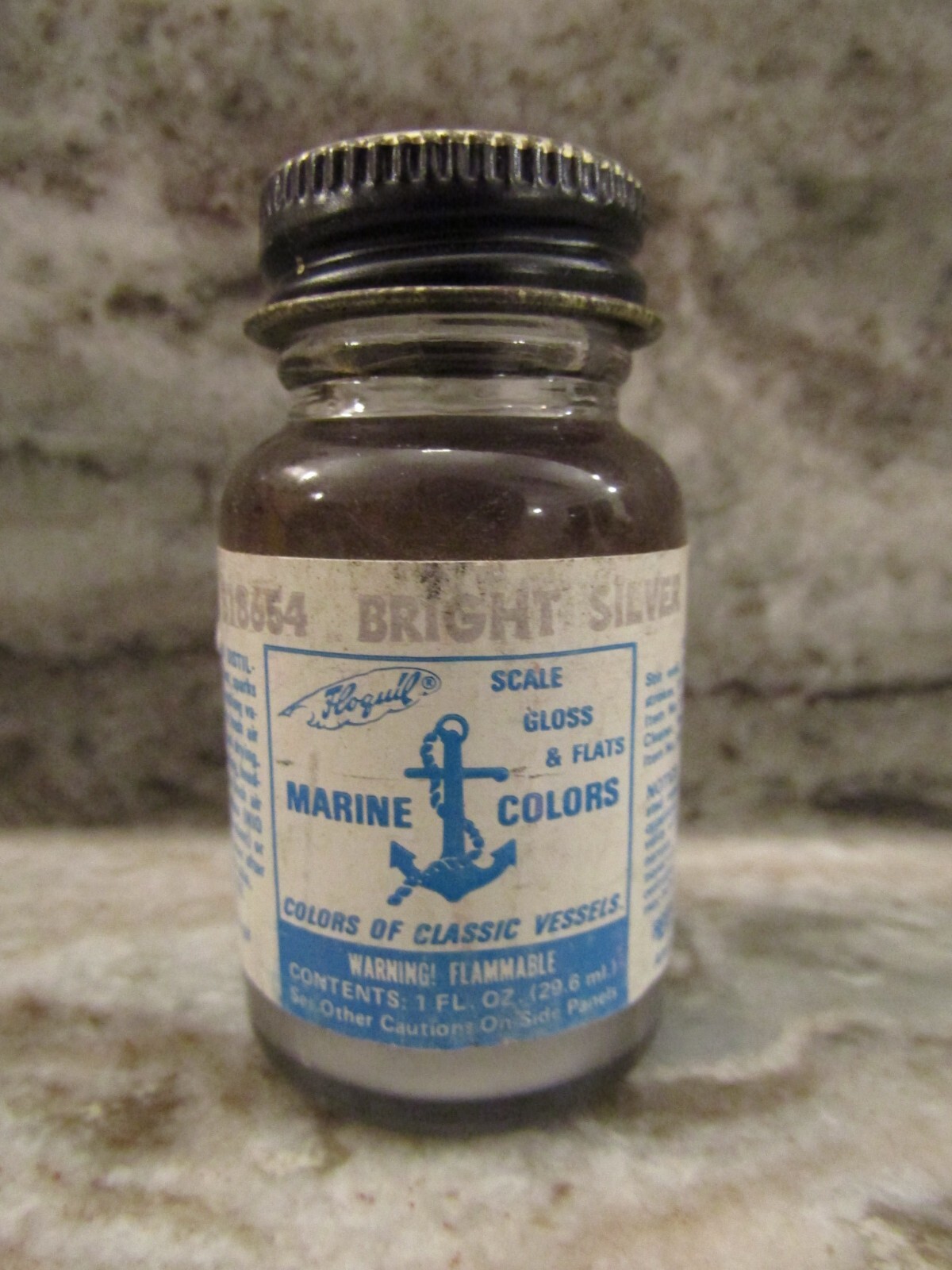 FLOQUIL MARINE COLORS MODEL PAINT 1oz 1 OUNCE - BRIGHT SILVER