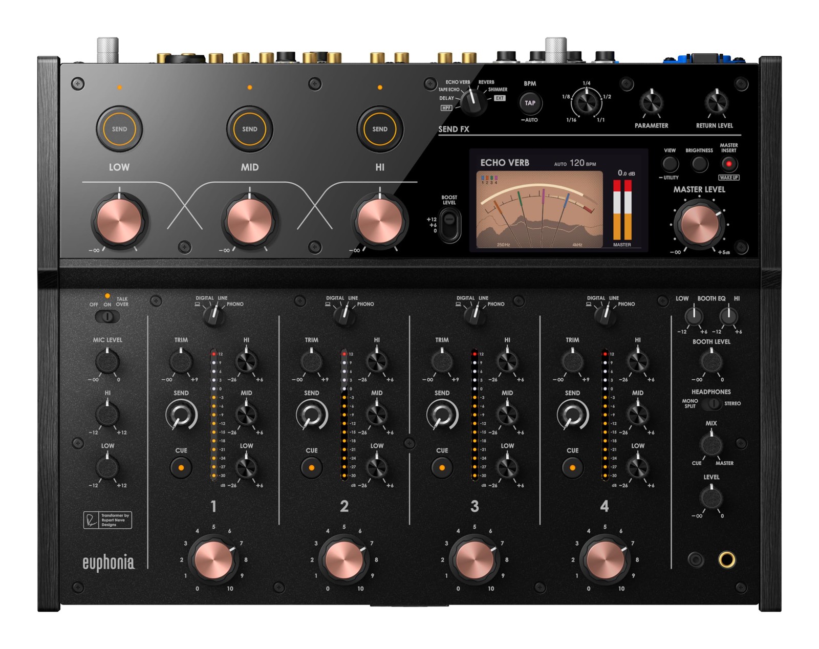 AlphaTheta euphonia 4-Channel Rotary Professional DJ Mixer New Japan