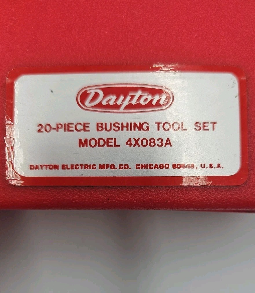 Dayton 4X083A Hand Tool Bushing Removing & Inserting With Box