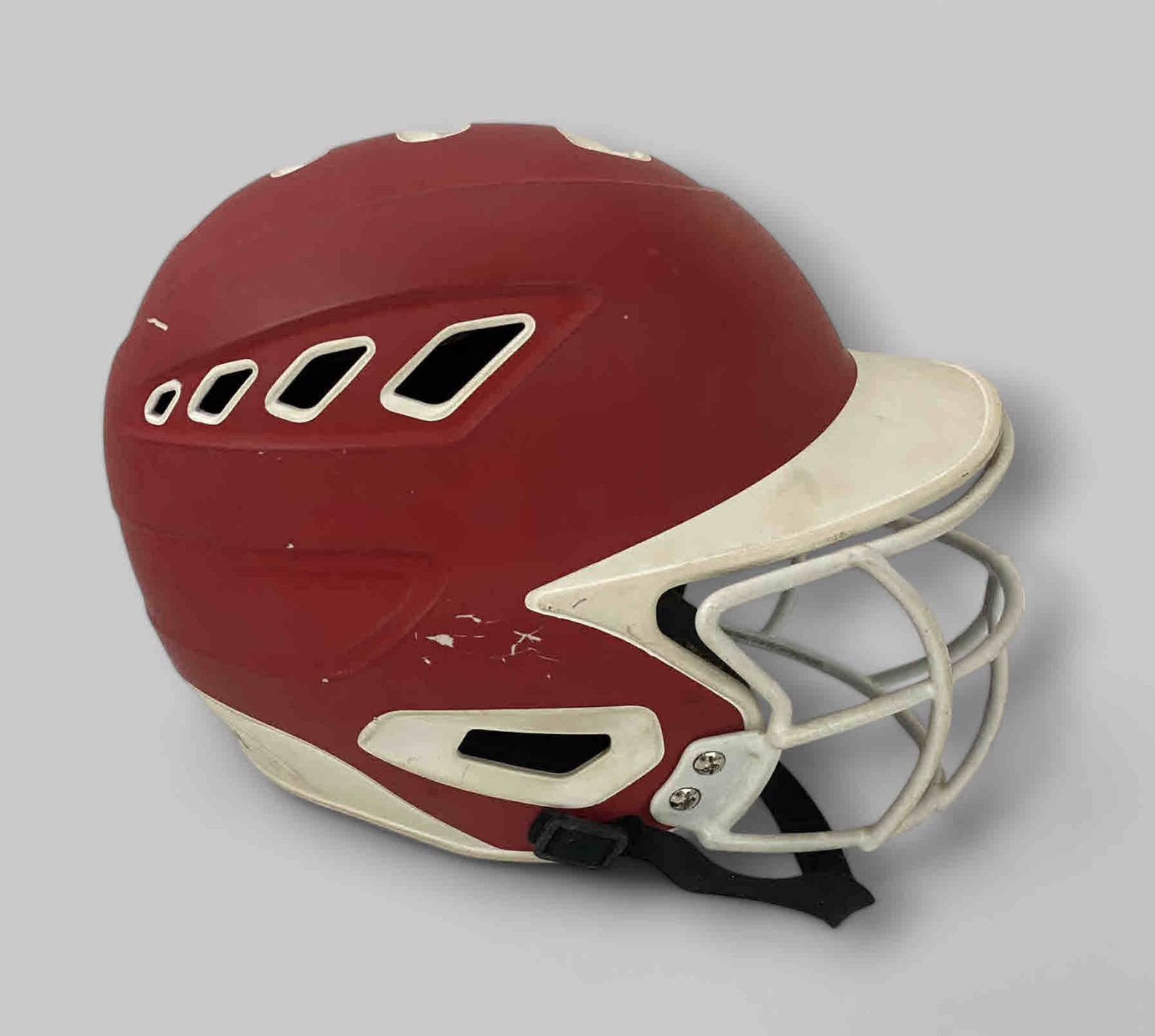 Boombah Baseball Softball Batting Helmet Red White Jr  size 6 1/4 - 7