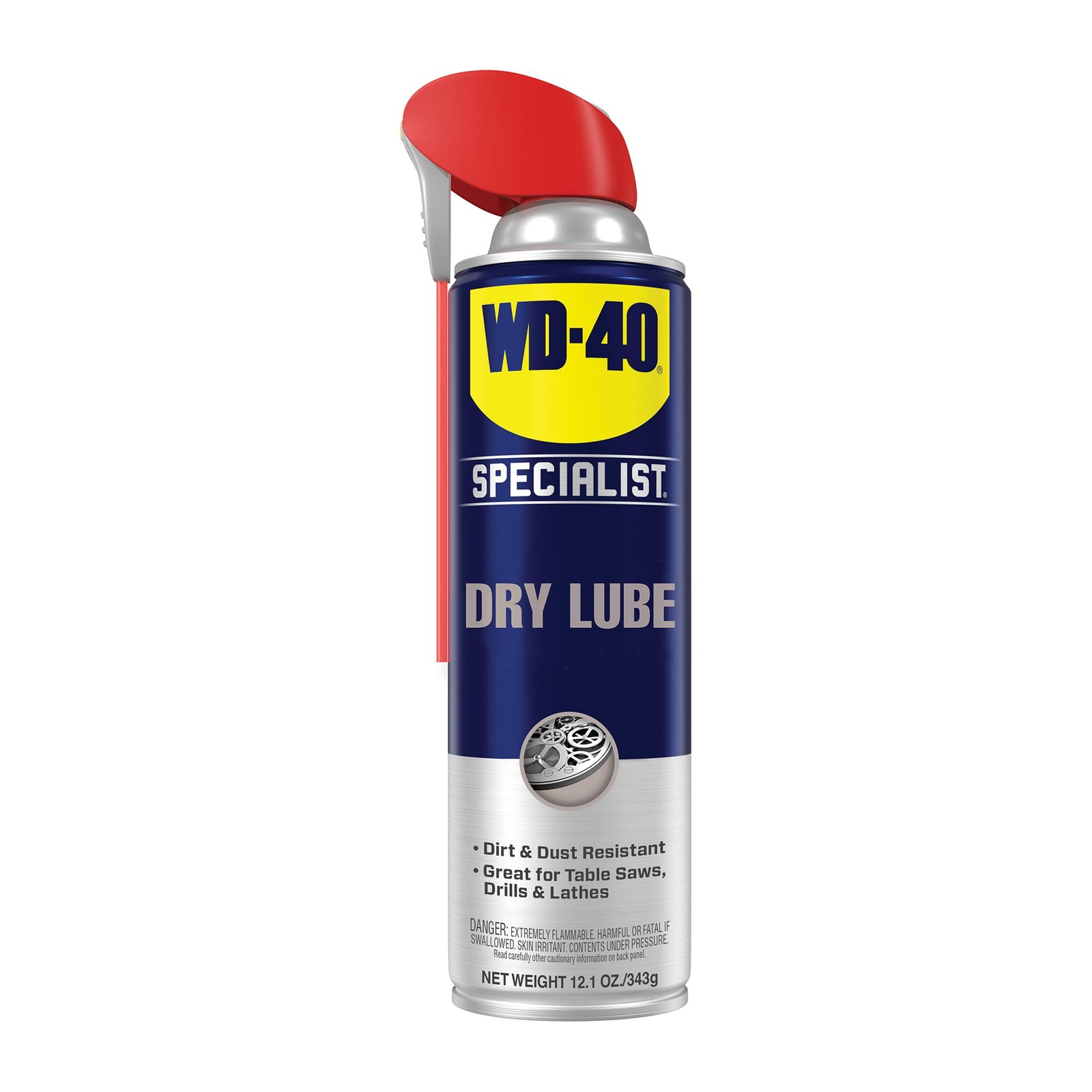WD-40 Specialist Dry Lube, Long-Lasting, New Bigger Can, 1-Pack, Multicolor