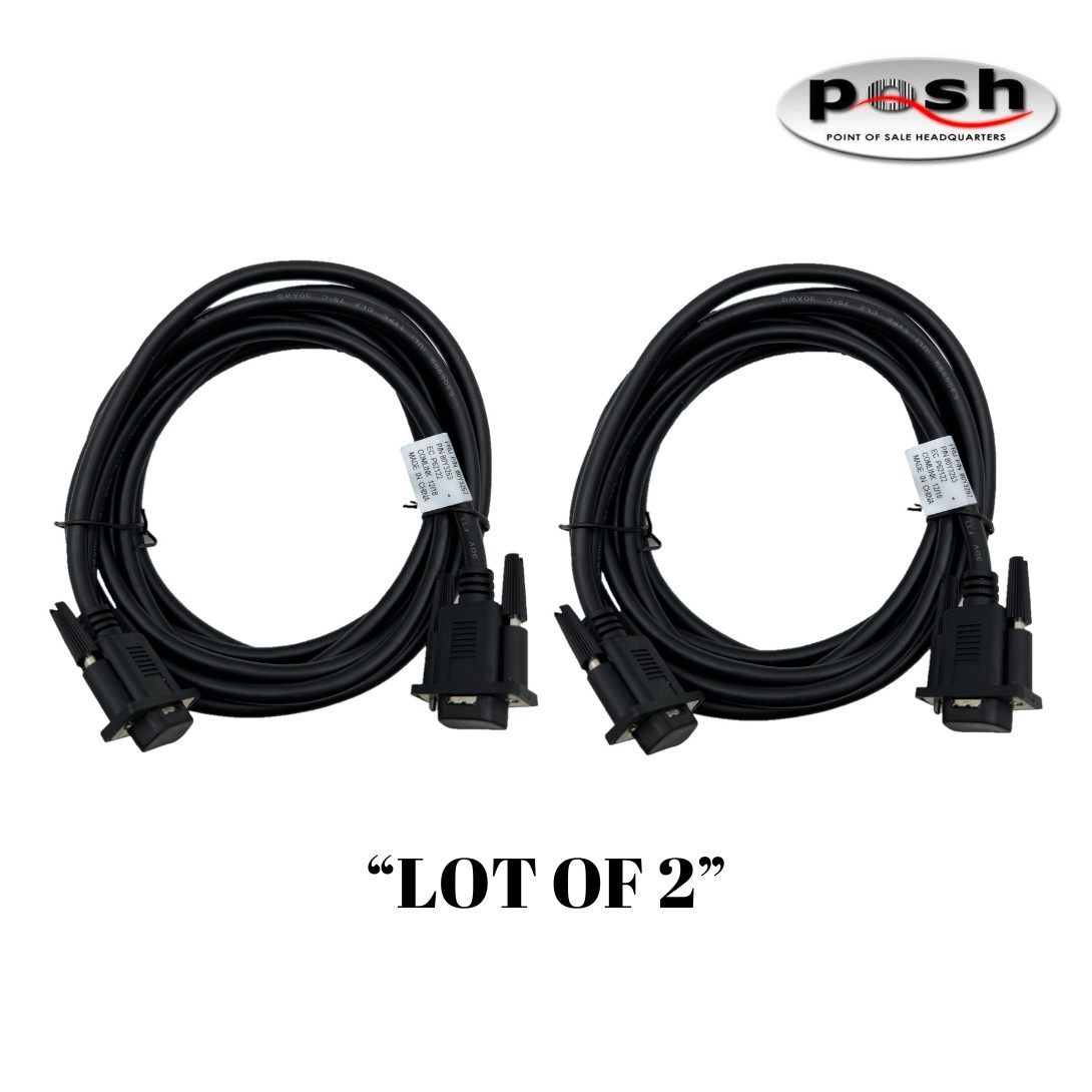 "Lot of 2" IBM Toshiba Monitor VGA Cable Display Port 3.8M Black P/N: 80Y3267