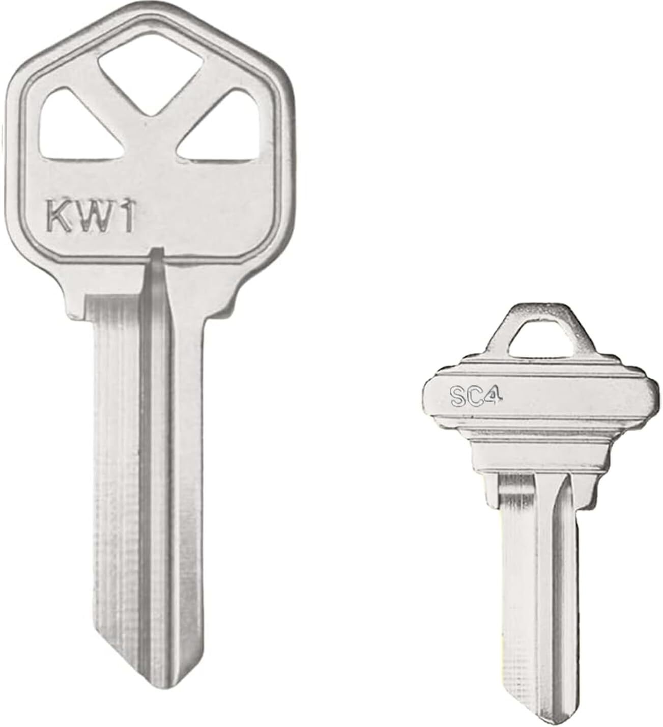 50 KW1+ 50 SC4 Blank Key Blanks Pack of 100 Uncut Copper Structures Blank Keys