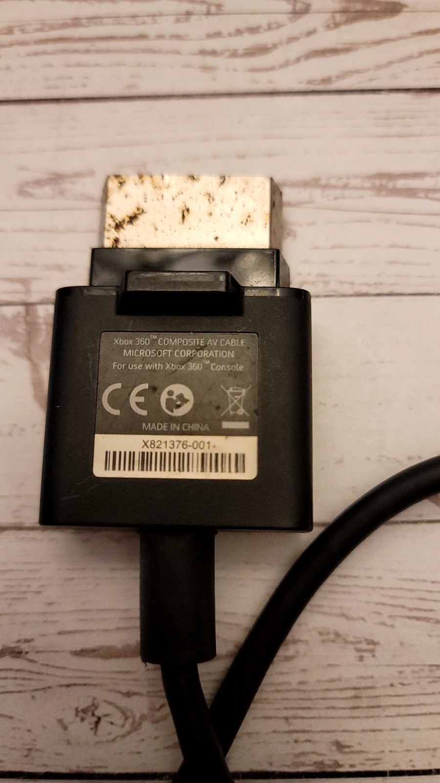 XBOX 360 COMPOSITE AV CABLE, PRE-OWNED. UNTESTED .