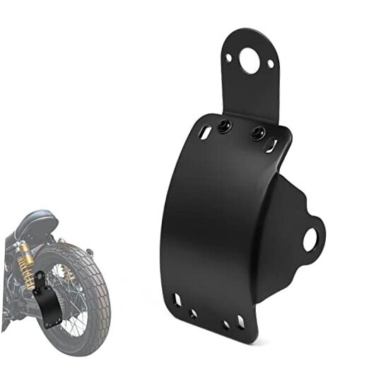 Side Mount License Plate Bracket - 3/4" Axle Hole - 0.75" Curved - Compatible