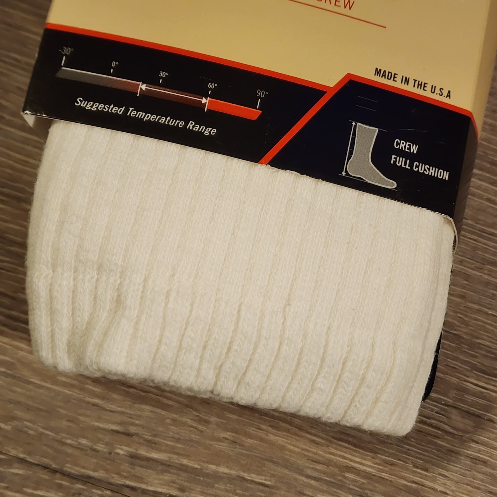 Red Wing Combed Ring Spun Cotton Socks Men's XL Size 12-15 WHITE
