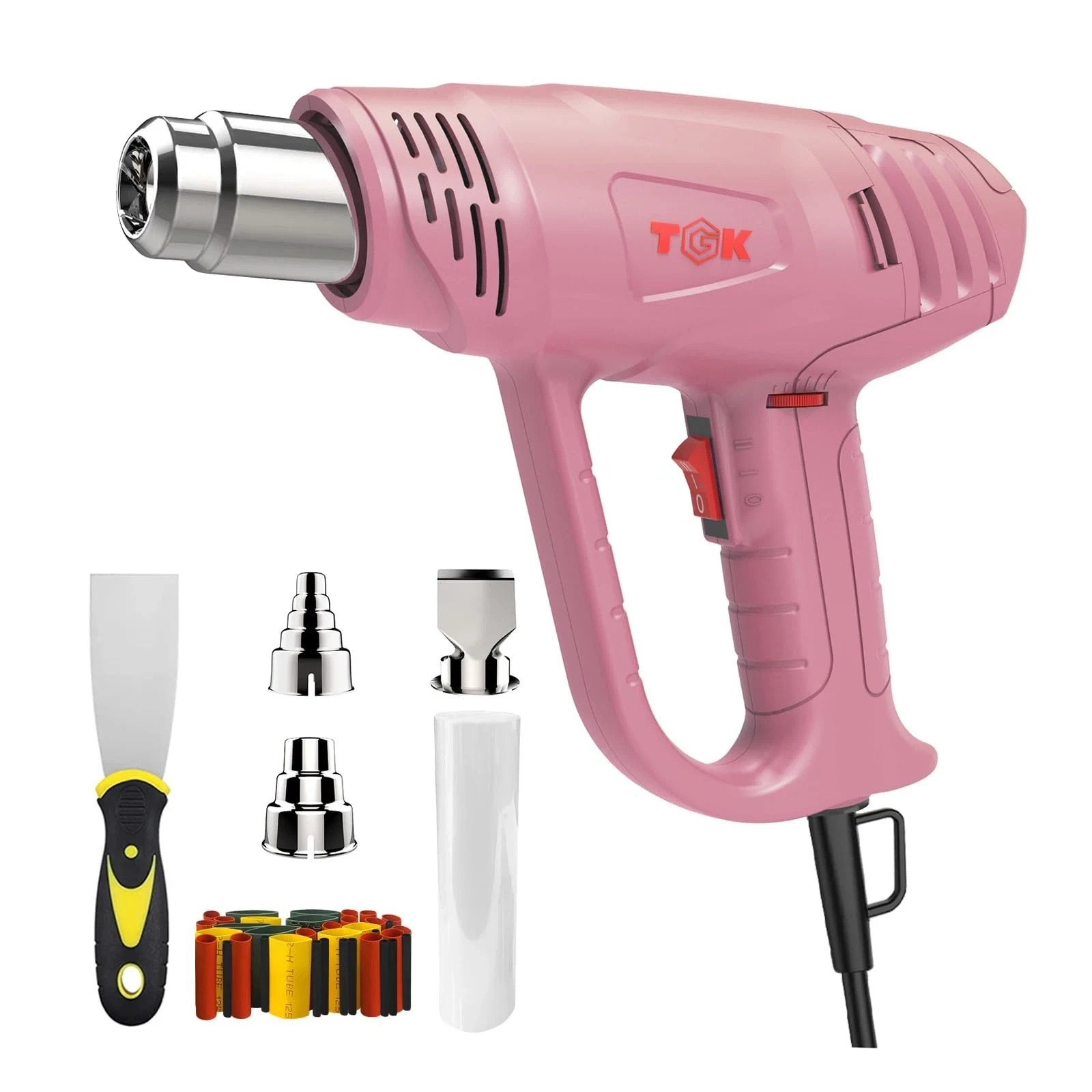 Heat Gun, TGK® 1800W Heavy Duty Hot Air Gun Kit 122℉~1202℉ Dual